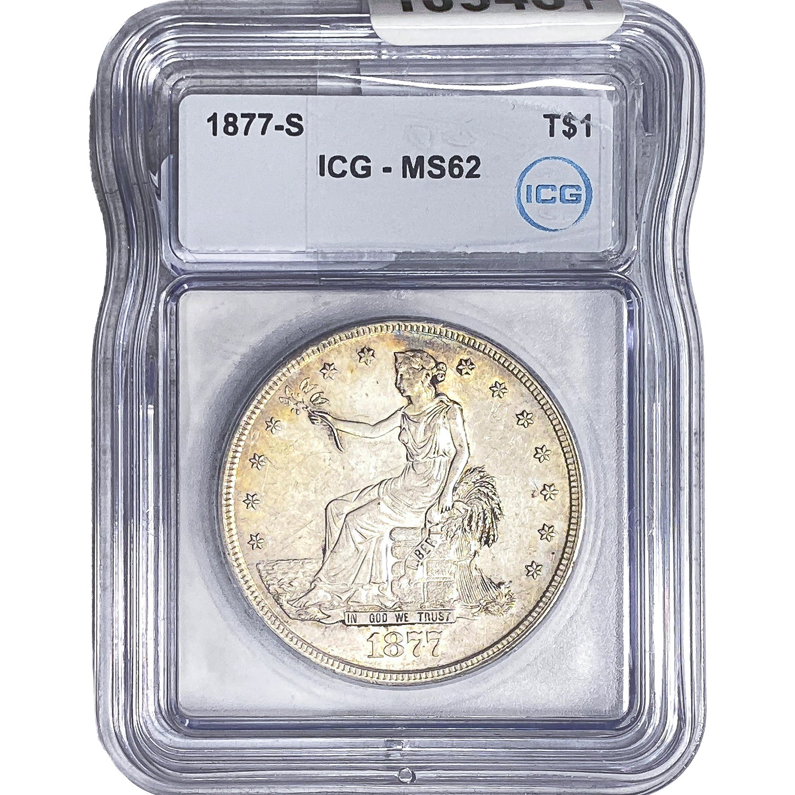 1877-S Silver Trade Dollar ICG MS62 (1 of 2)