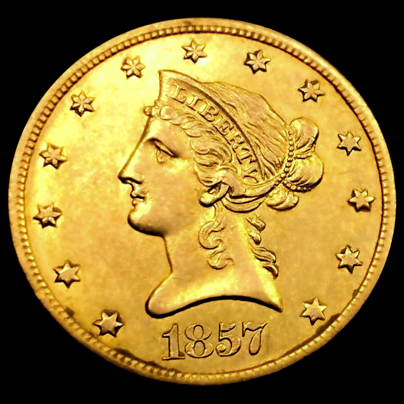1857-O $10 Gold Eagle (1 of 2)
