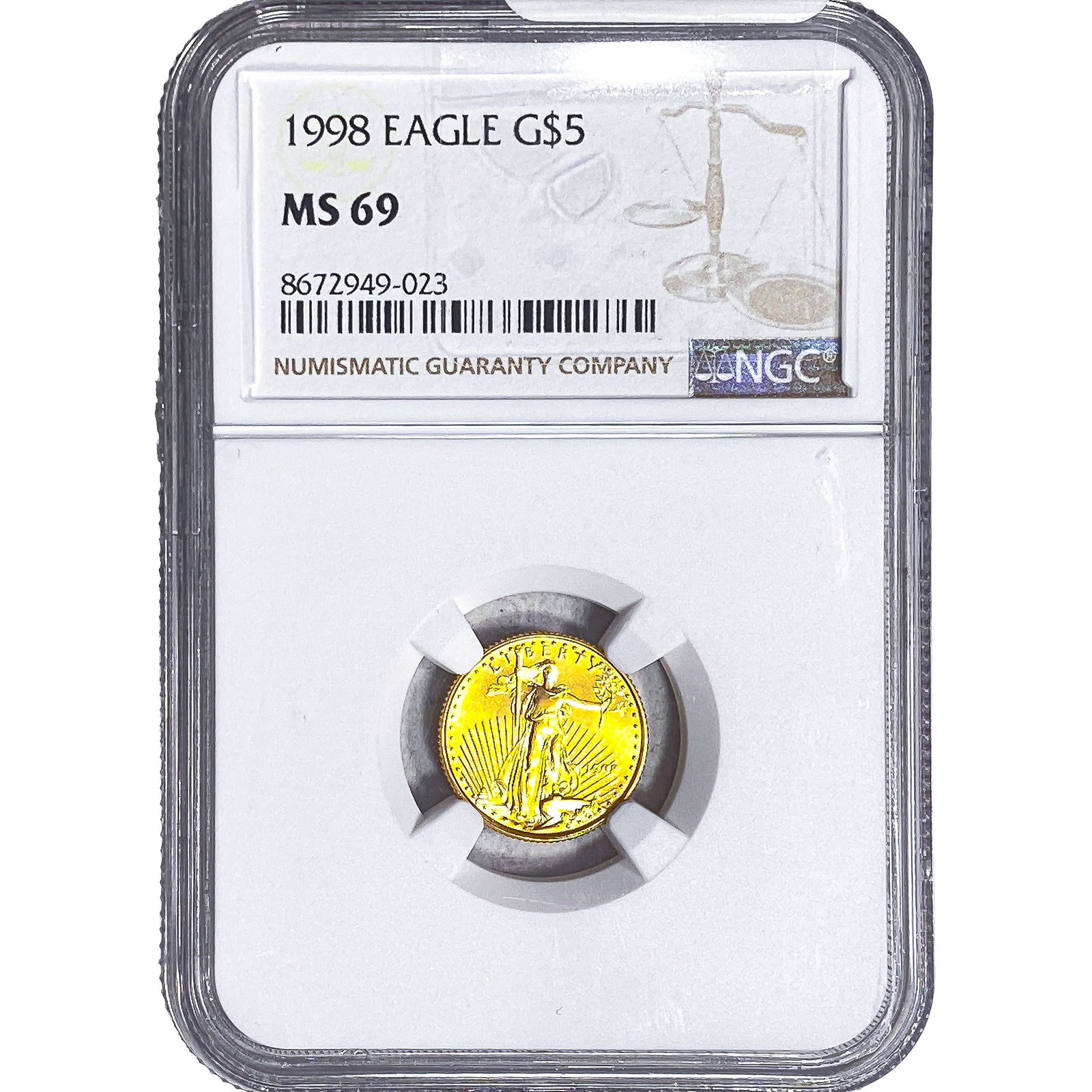 1998 1/10oz $5 Gold Eagle NGC MS69 (1 of 2)