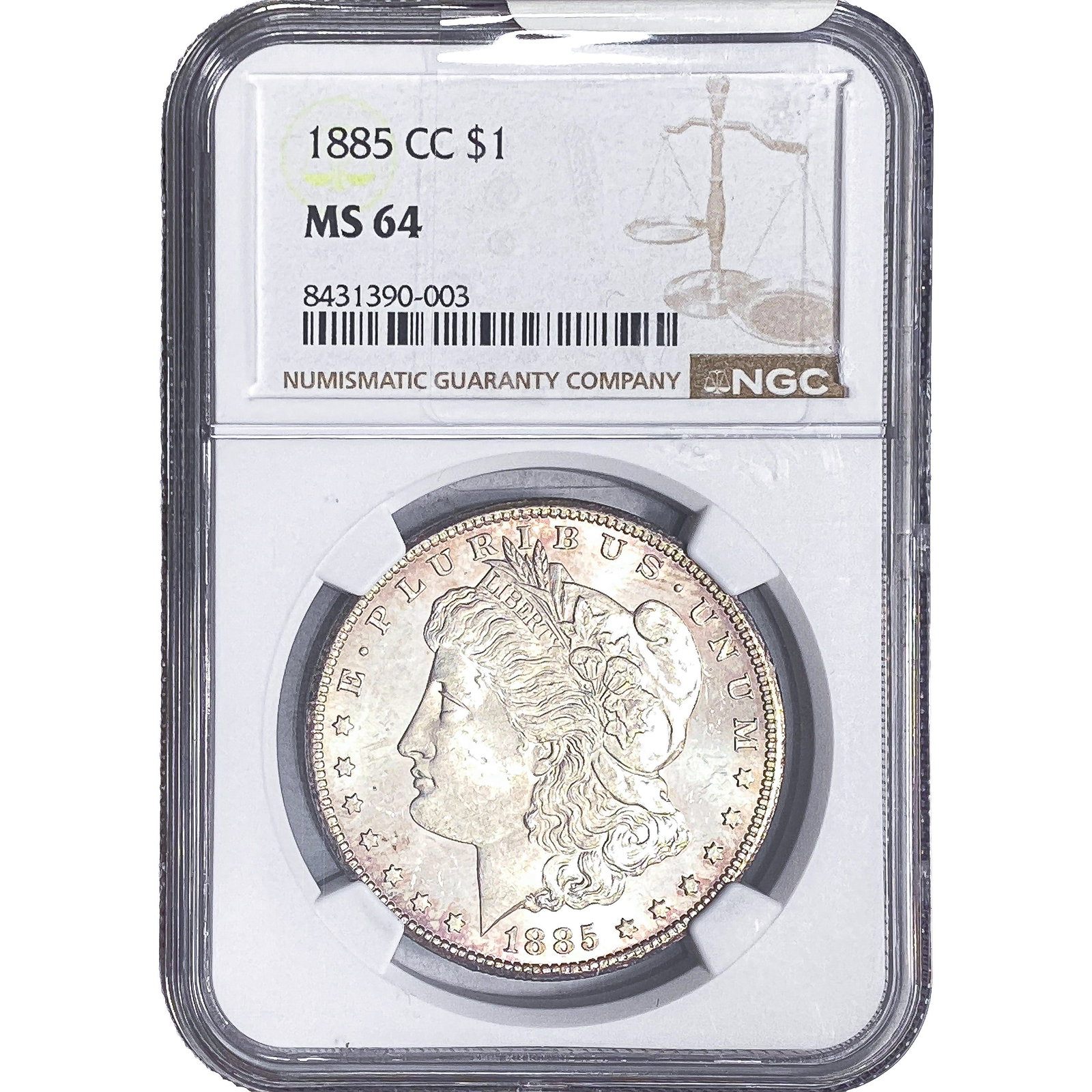 1885-CC Morgan Silver Dollar NGC MS64 (1 of 2)