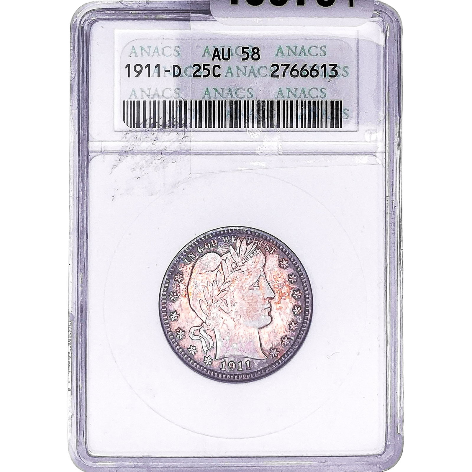 1911-D Barber Quarter ANACS AU58 (1 of 2)