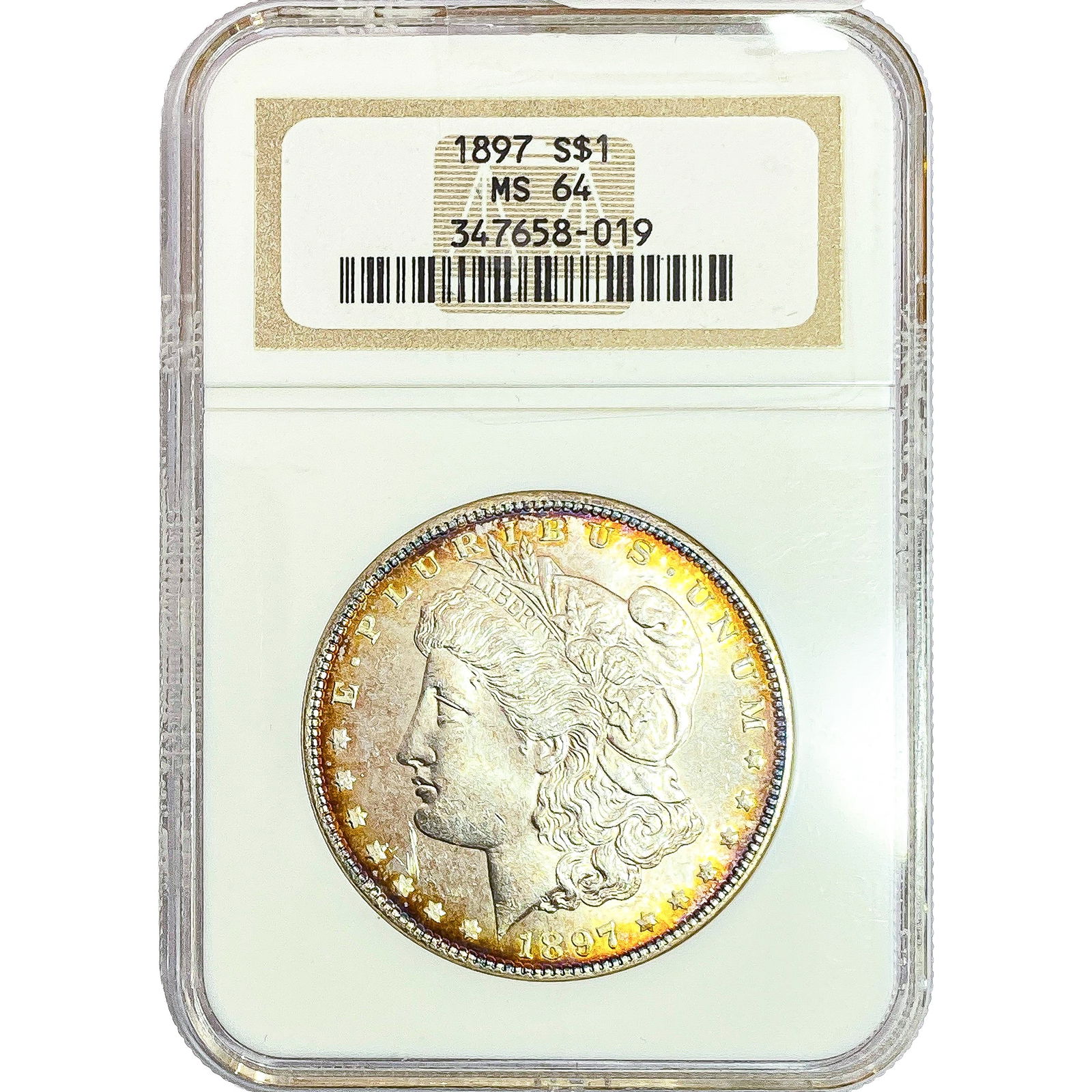 1897 Morgan Silver Dollar NGC MS64: 1897 Morgan Silver Dollar NGC MS64