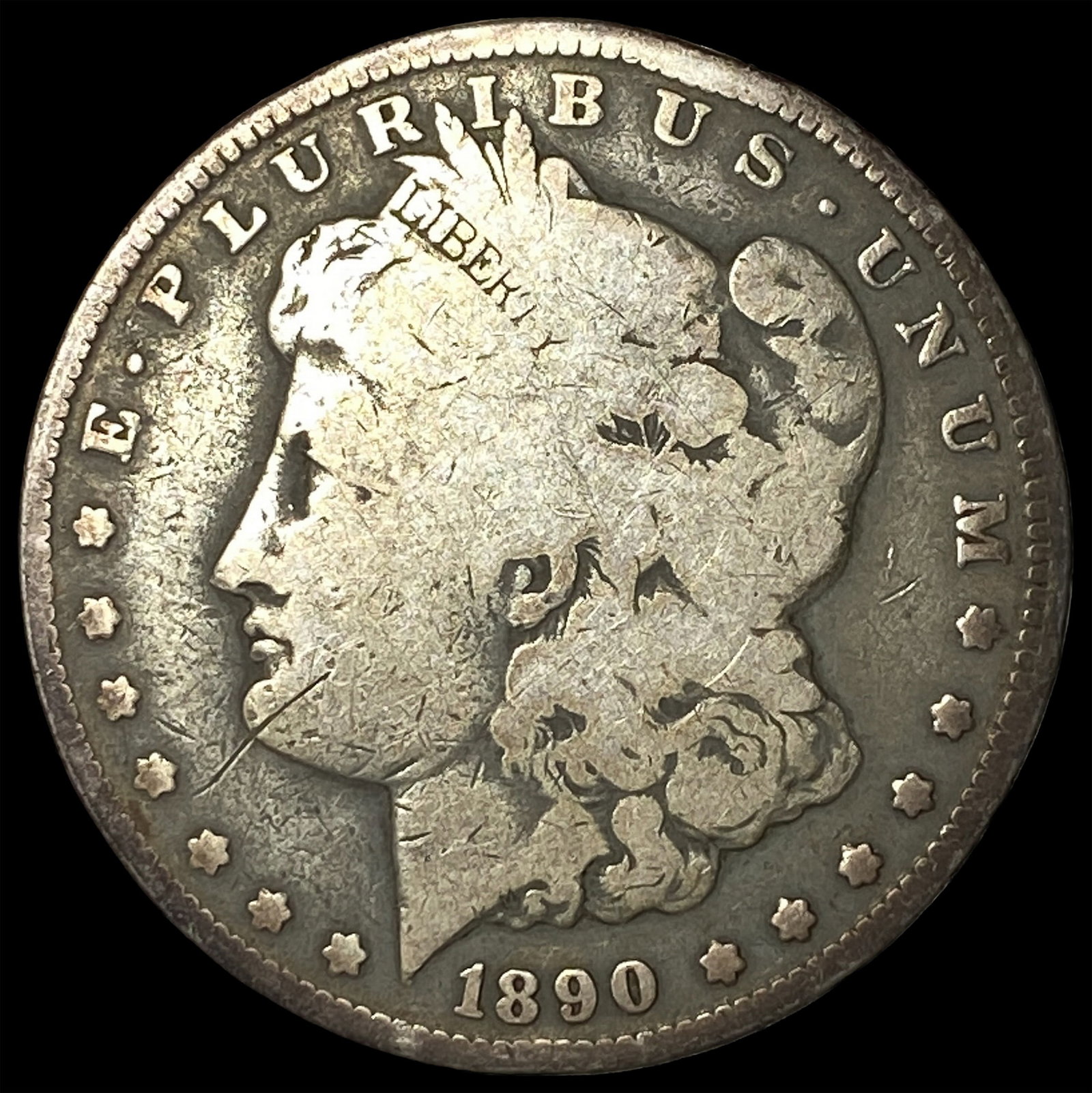 1890-CC Silver Morgan Dollar NICELY CIRCULATED: 1890-CC Silver Morgan Dollar NICELY CIRCULATED