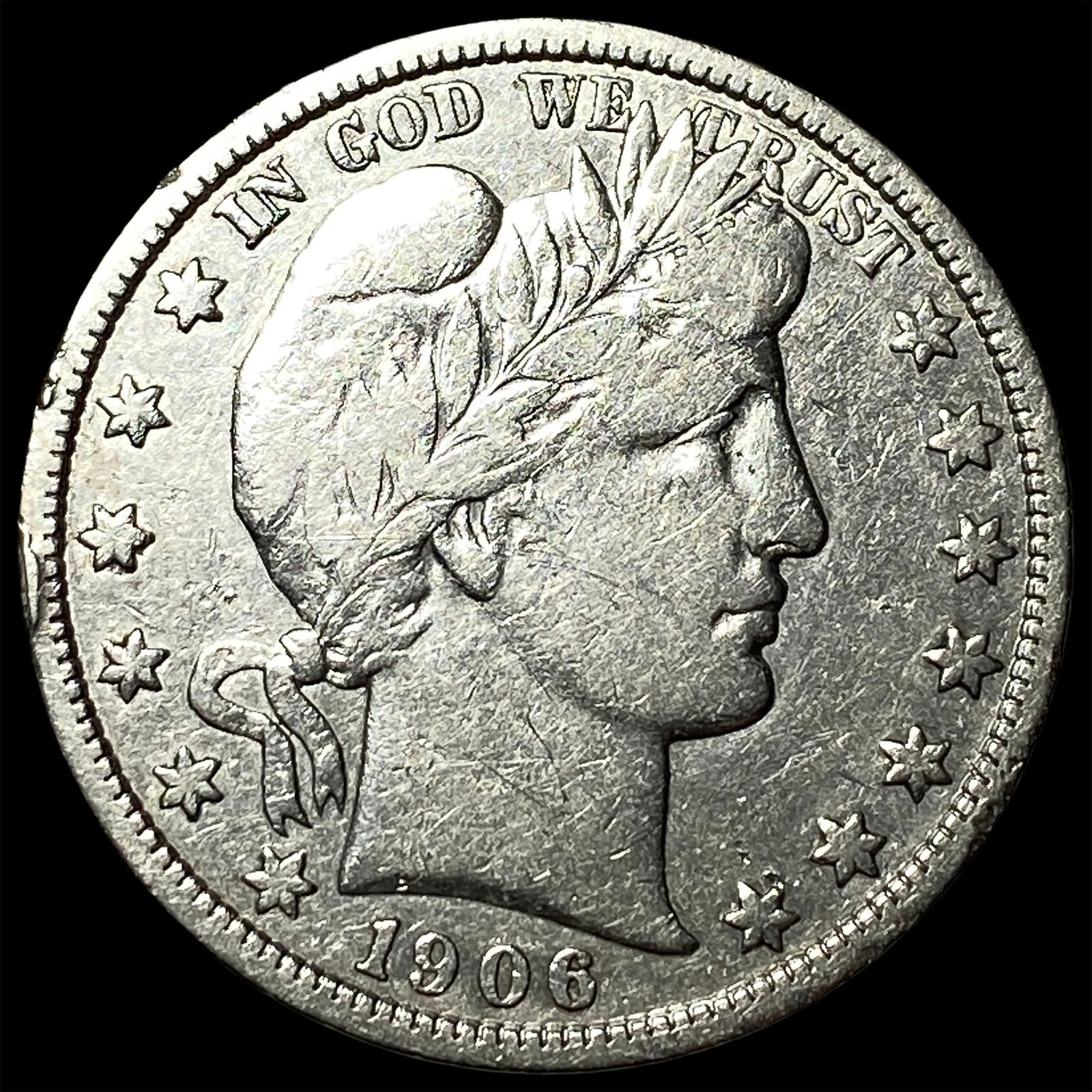 1906-D Silver Barber Half Dollar LIGHTLY CIRCULATED: 1906-D Silver Barber Half Dollar LIGHTLY CIRCULATED