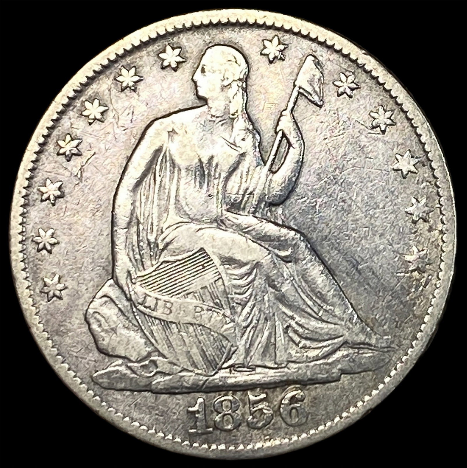 1856-O Silver Seated Liberty Half Dollar LIGHTLY CIRCULATED: 1856-O Silver Seated Liberty Half Dollar LIGHTLY CIRCULATED