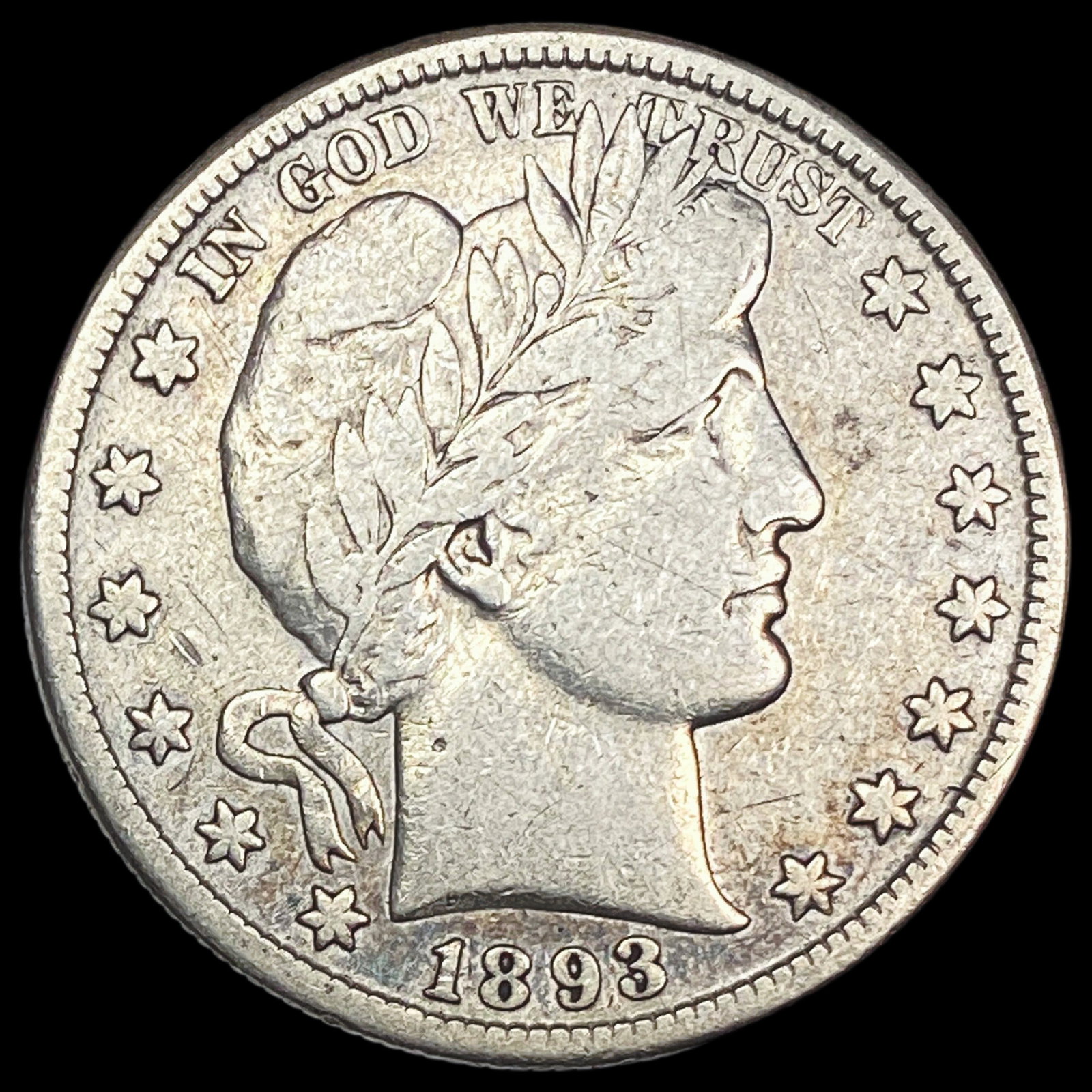 1893-S Silver Barber Half Dollar LIGHTLY CIRCULATED (1 of 2)
