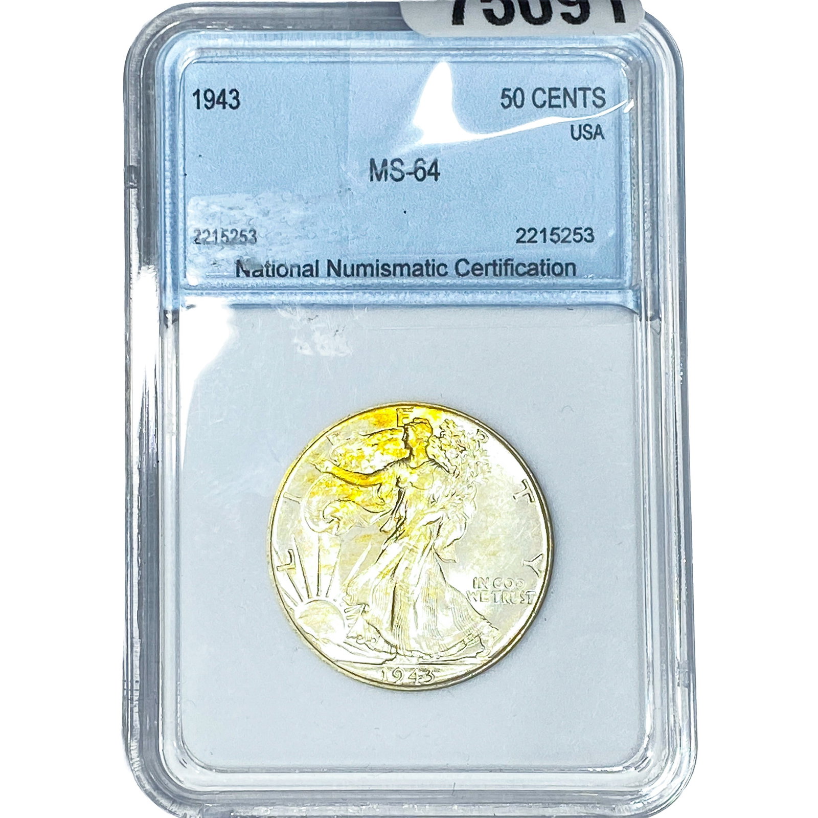 1943 Walking Liberty Half Dollar NNC MS64 (1 of 2)