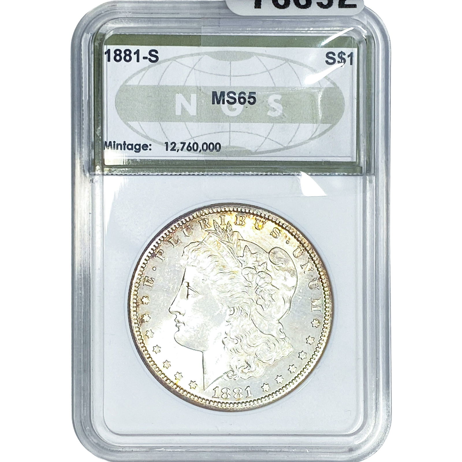 1881-S Morgan Silver Dollar NGS MS65: 1881-S Morgan Silver Dollar NGS MS65