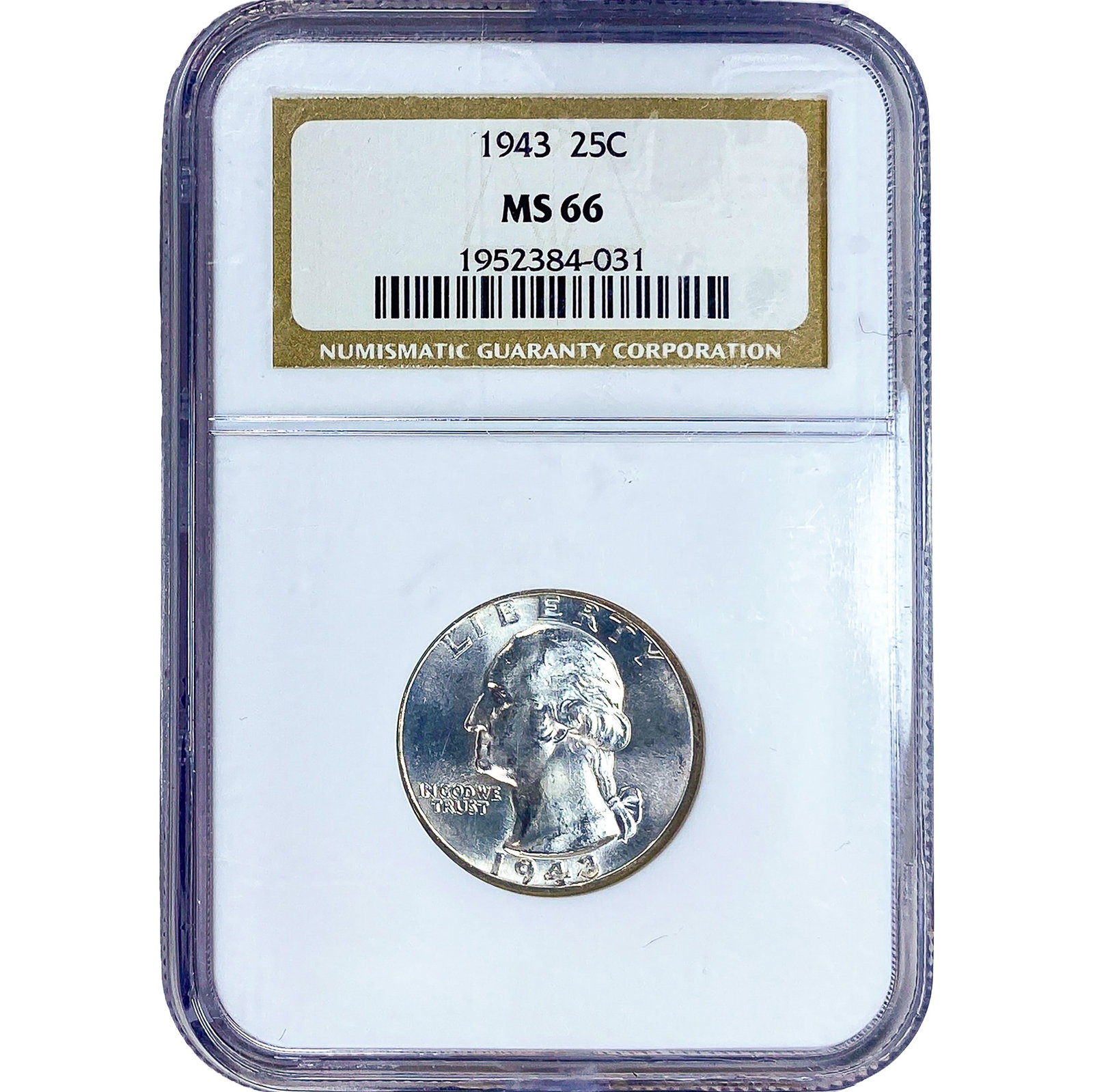 1943 Washington Silver Quarter NGC MS66 (1 of 2)