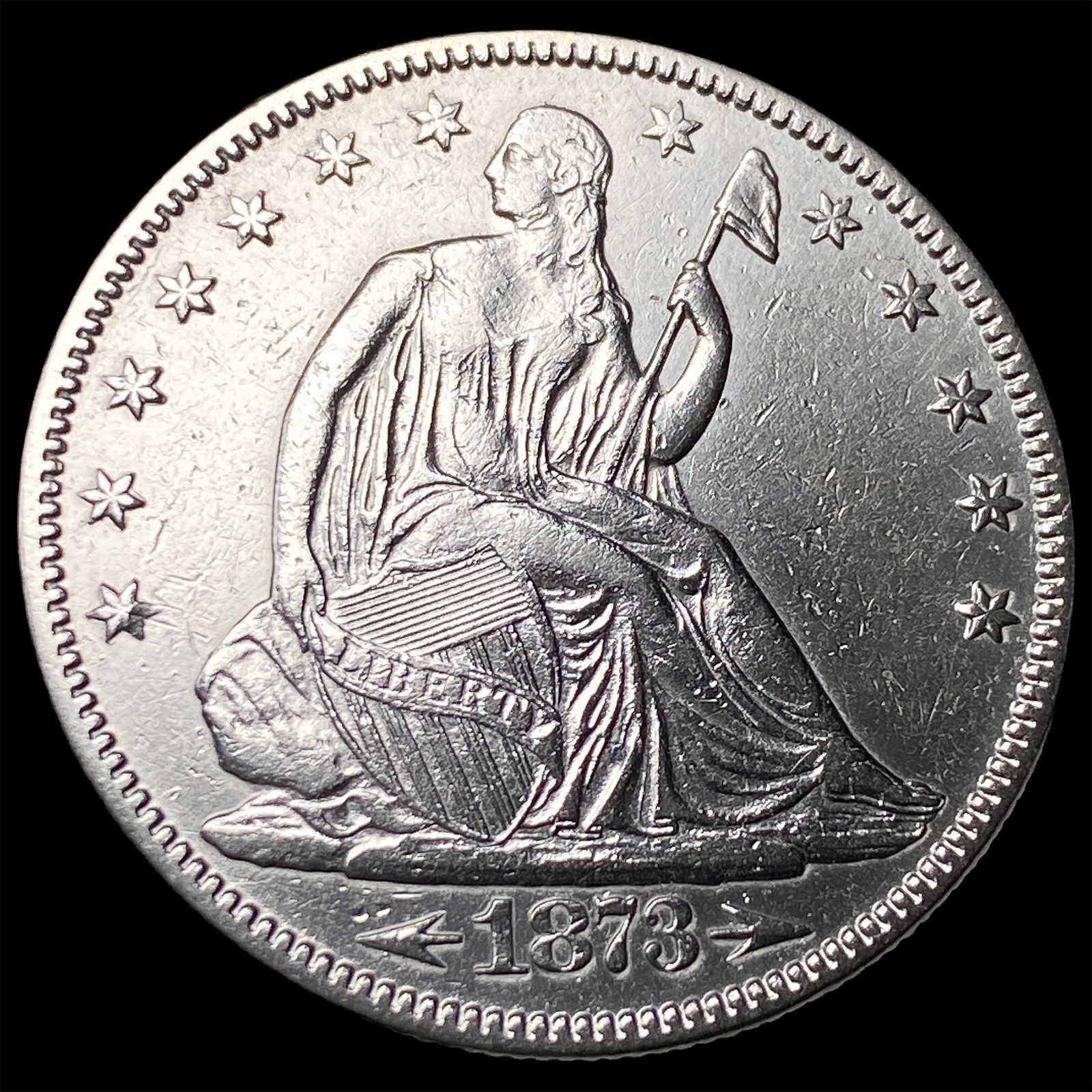 1873 Arrows Seated Liberty Half Dollar UNCIRCULATED: 1873 Arrows Seated Liberty Half Dollar UNCIRCULATED