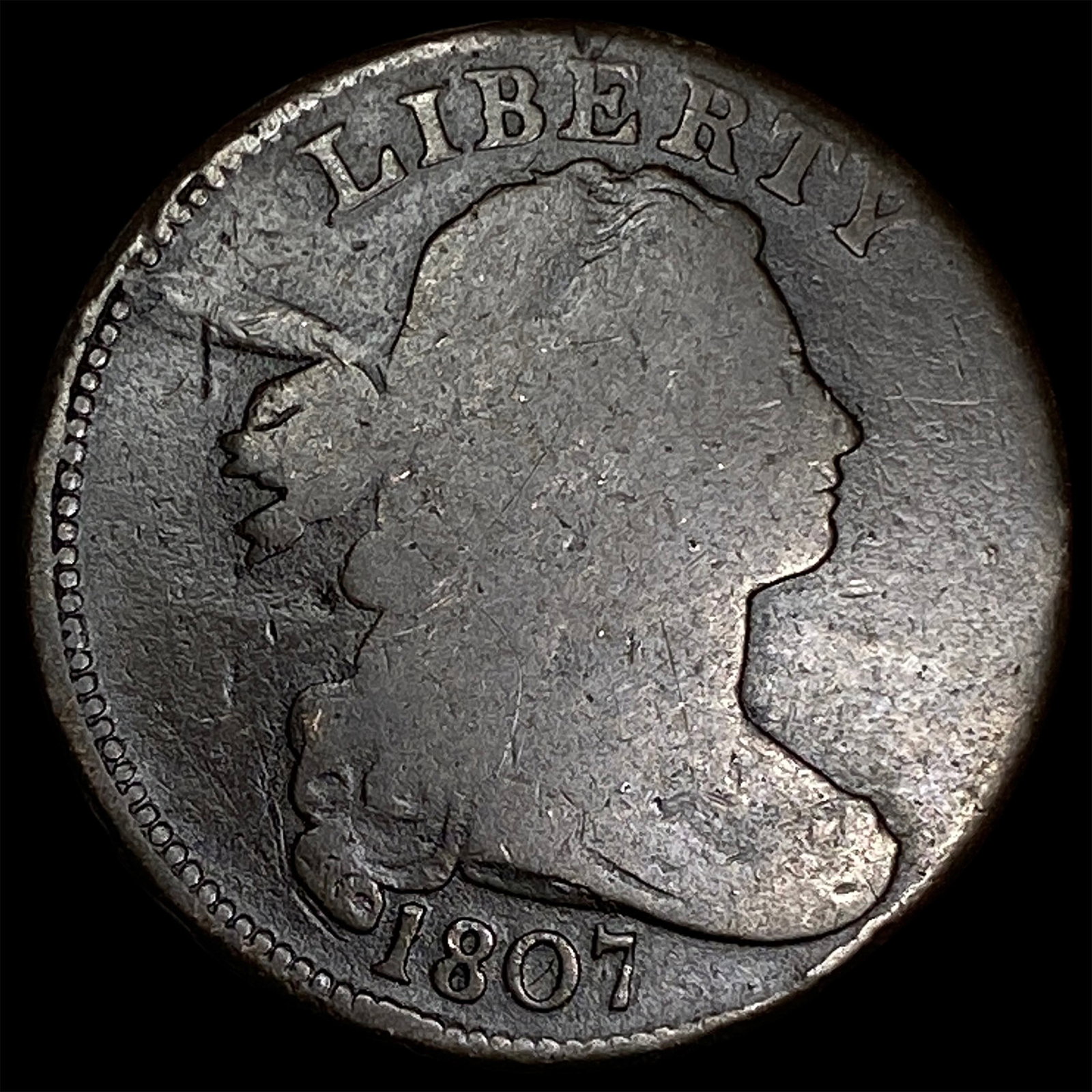 1807 Draped Bust Large Cent NICELY CIRCULATED: 1807 Draped Bust Large Cent NICELY CIRCULATED
