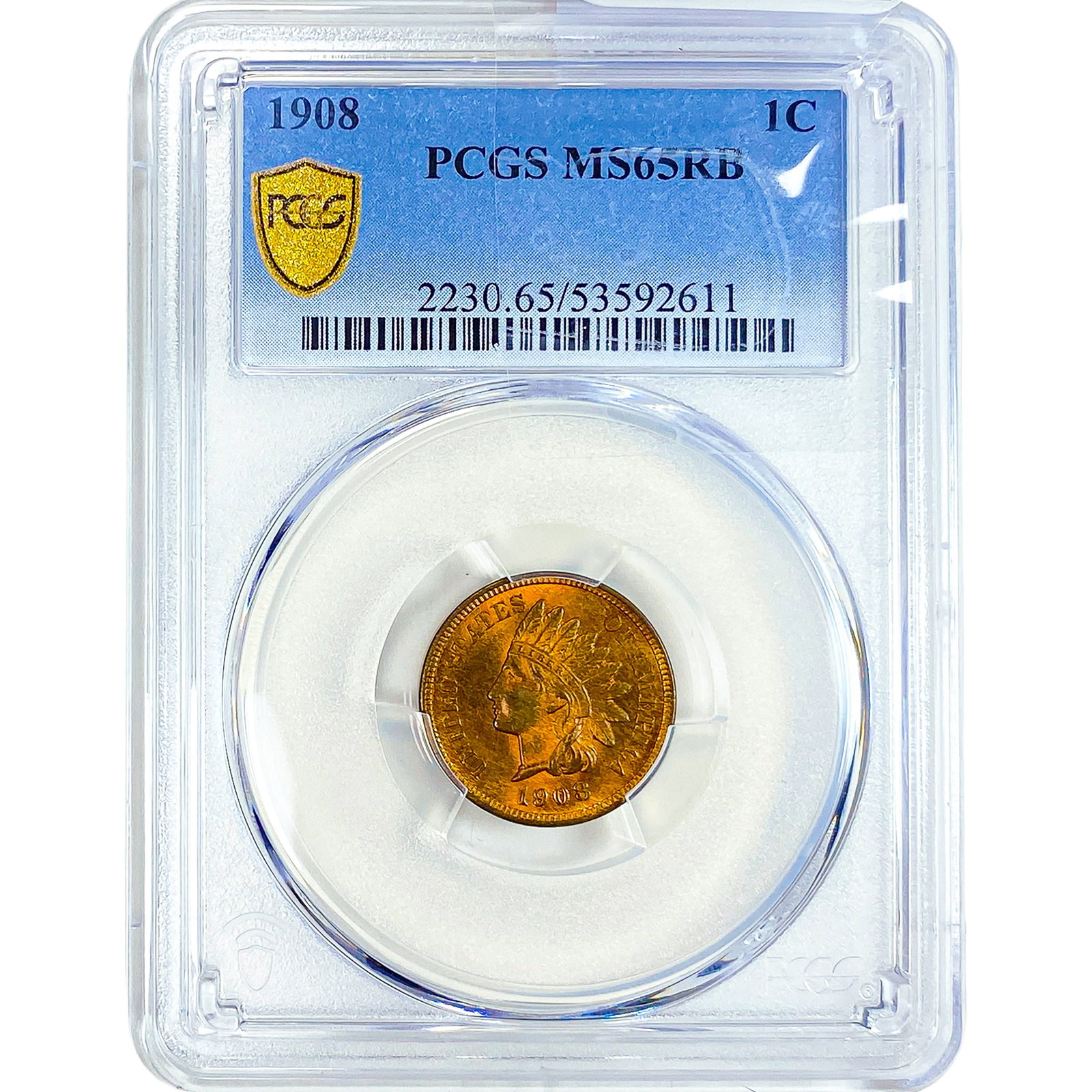 1908 Indian Head Cent PCGS MS65 RB (1 of 2)