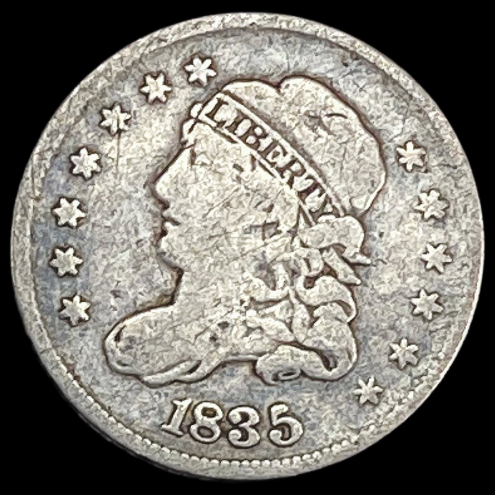 1835 Capped Bust Half Dime NICELY CIRCULATED (1 of 2)