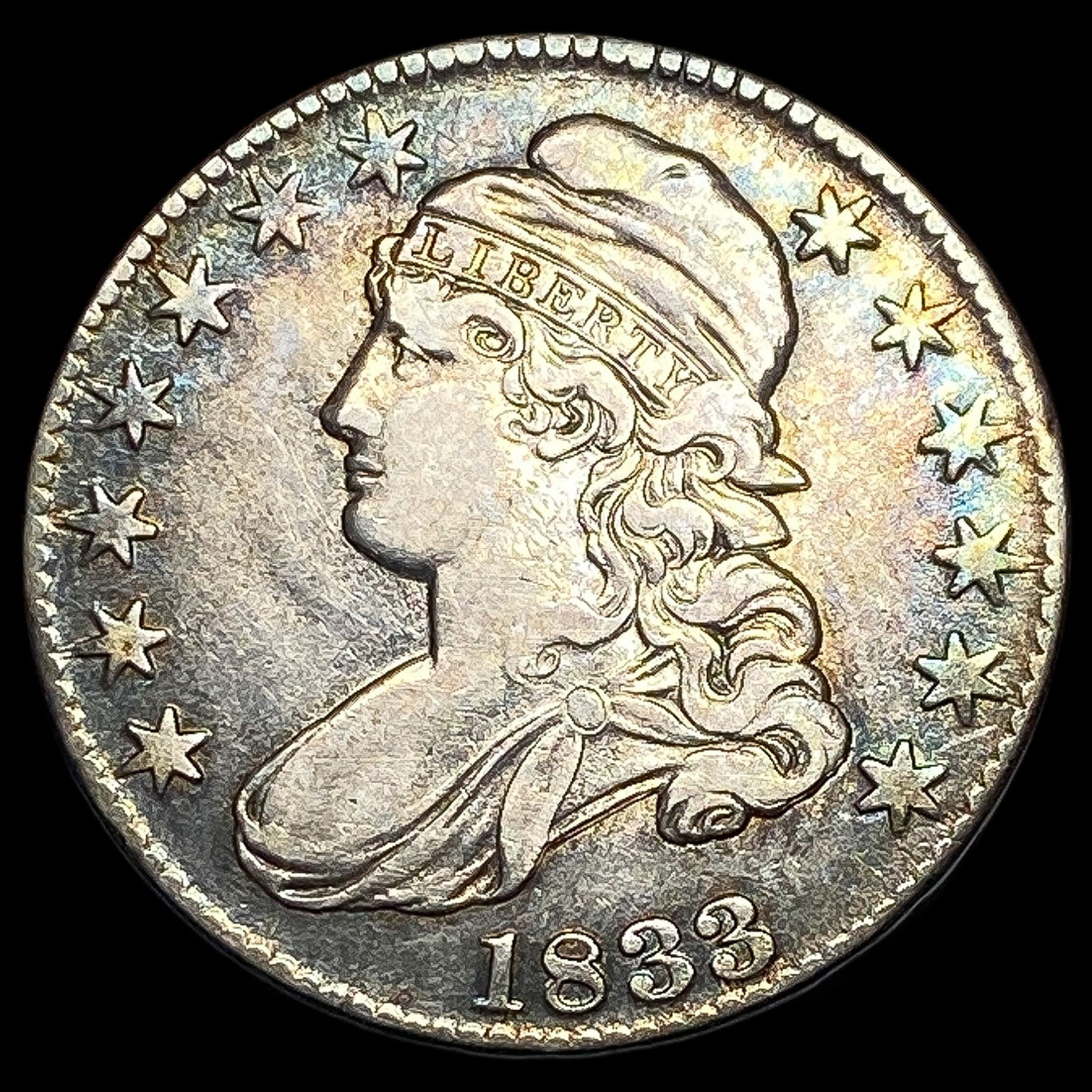 1833 Capped Bust Half Dollar NEARLY UNCIRCULATED: 1833 Capped Bust Half Dollar NEARLY UNCIRCULATED