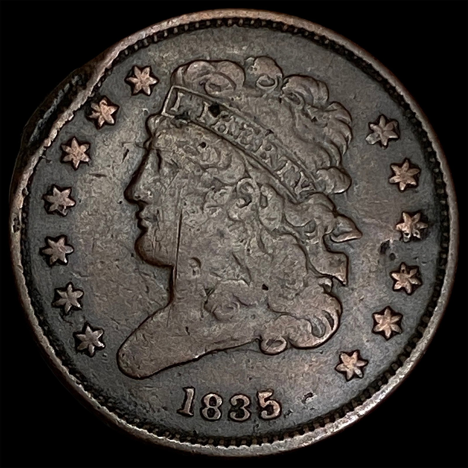 1835 Classic Head Half Cent LIGHTLY CIRCULATED (1 of 2)