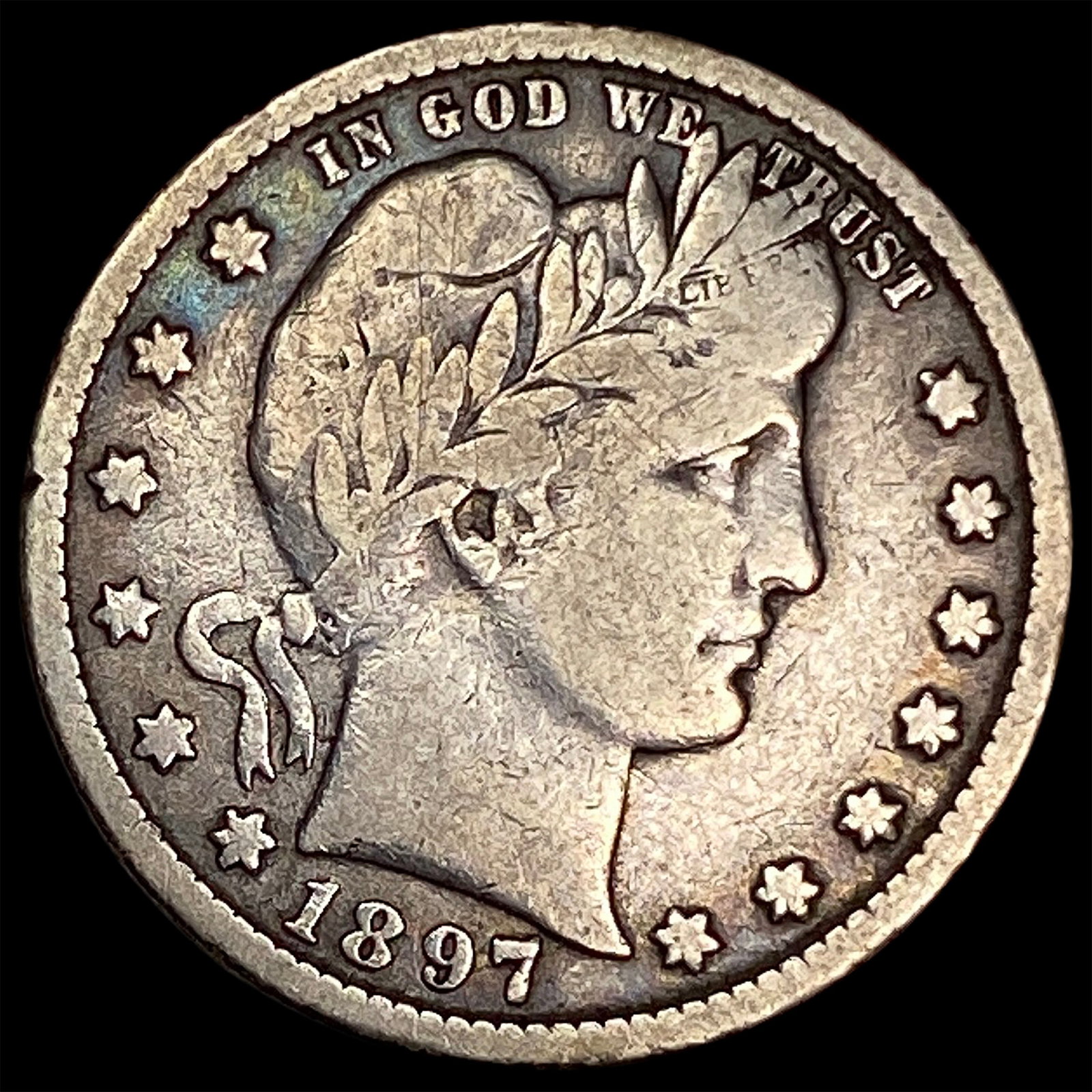1897-O Barber Silver Quarter LIGHTLY CIRCULATED (1 of 2)