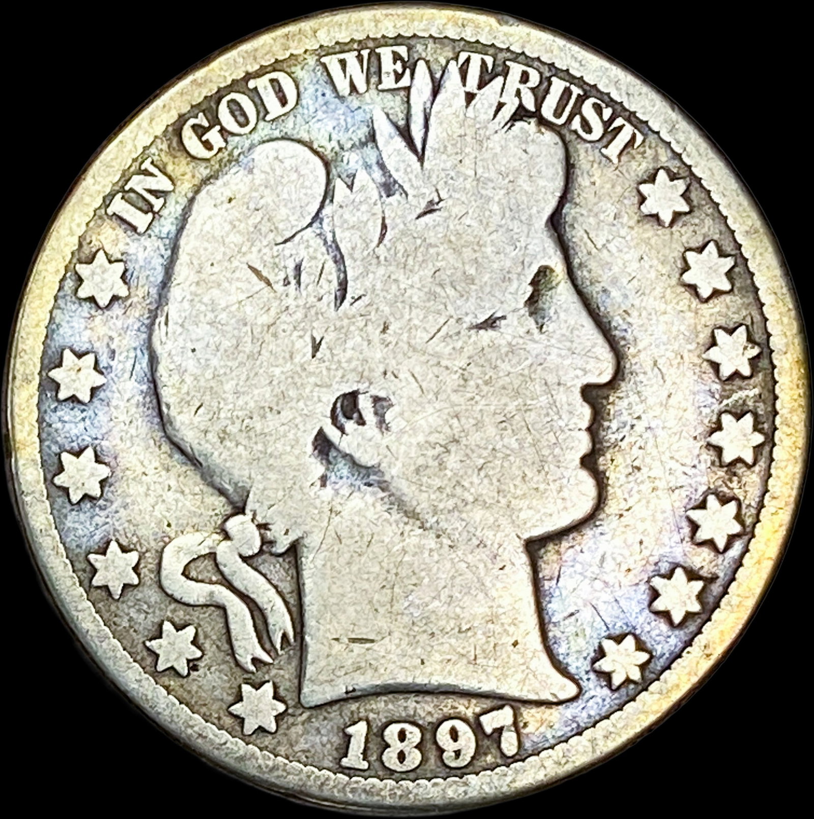 1897-O Silver Barber Half Dollar NICELY CIRCULATED (1 of 2)