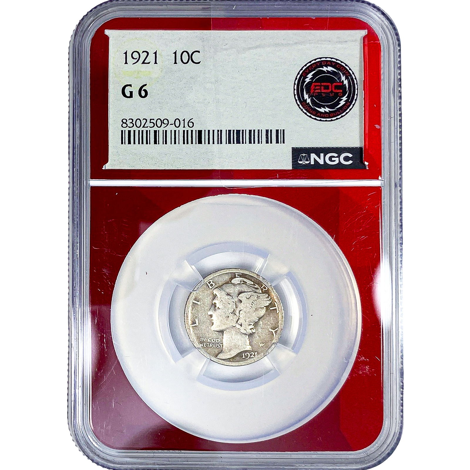 1921 Mercury Silver Dime NGC G6: 1921 Mercury Silver Dime NGC G6