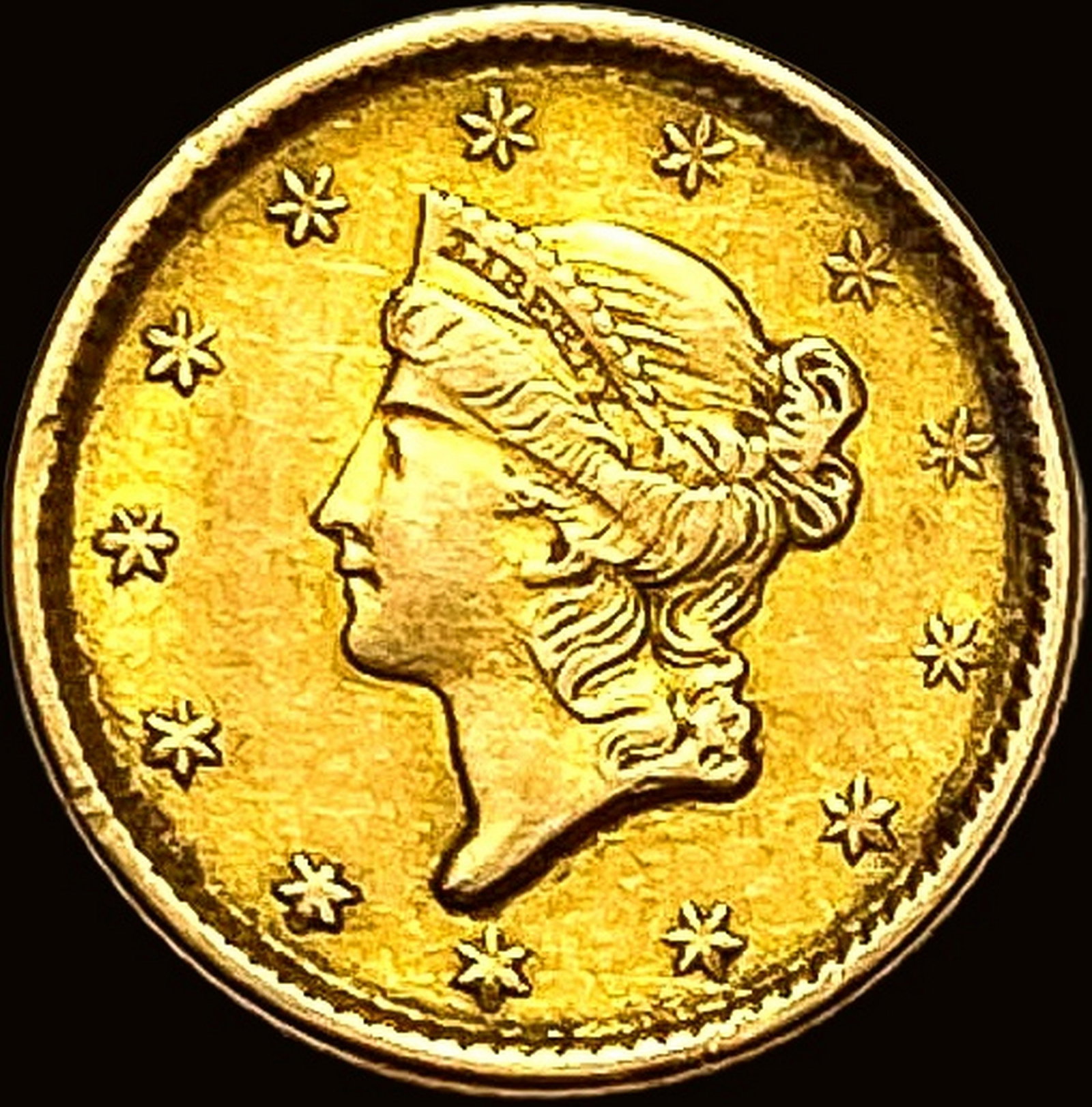 1851 Gold $1 Type 1 CLOSELY UNCIRCULATED (1 of 2)