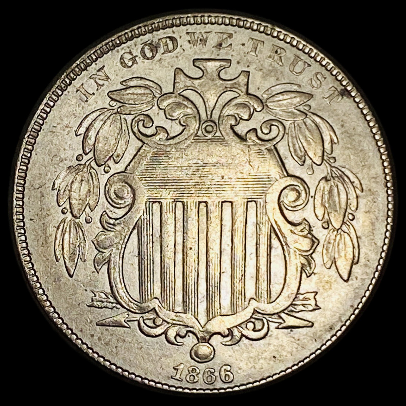 1866 Shield Nickel UNCIRCULATED: 1866 Shield Nickel UNCIRCULATED