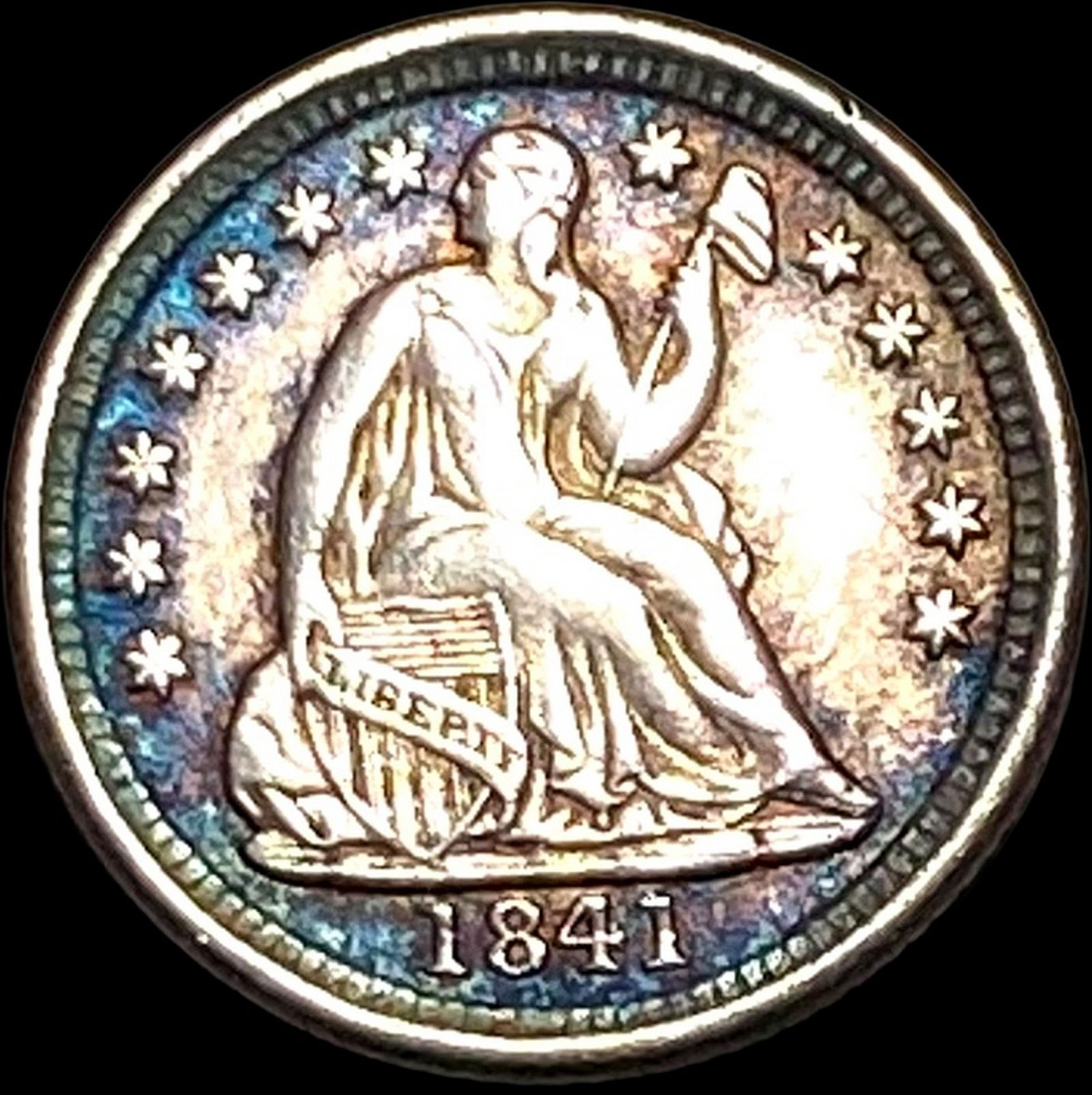 1841-O Silver Half Dime CLOSELY UNCIRCULATED: 1841-O Silver Half Dime CLOSELY UNCIRCULATED