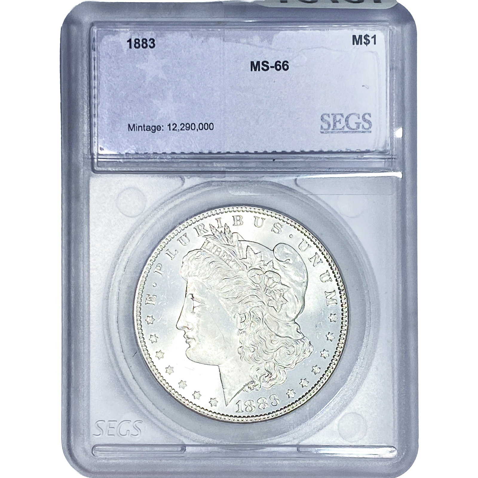 1883 Morgan Silver Dollar SEGS MS66: 1883 Morgan Silver Dollar SEGS MS66