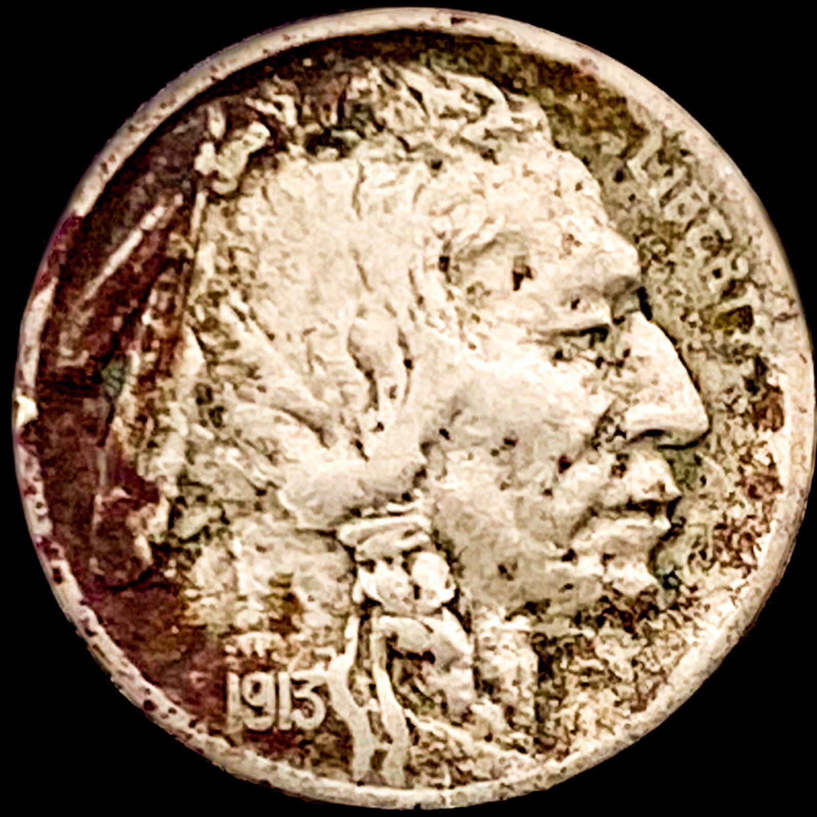 1913 Type 1 Buffalo Nickel NEARLY UNCIRCULATED: 1913 Type 1 Buffalo Nickel NEARLY UNCIRCULATED