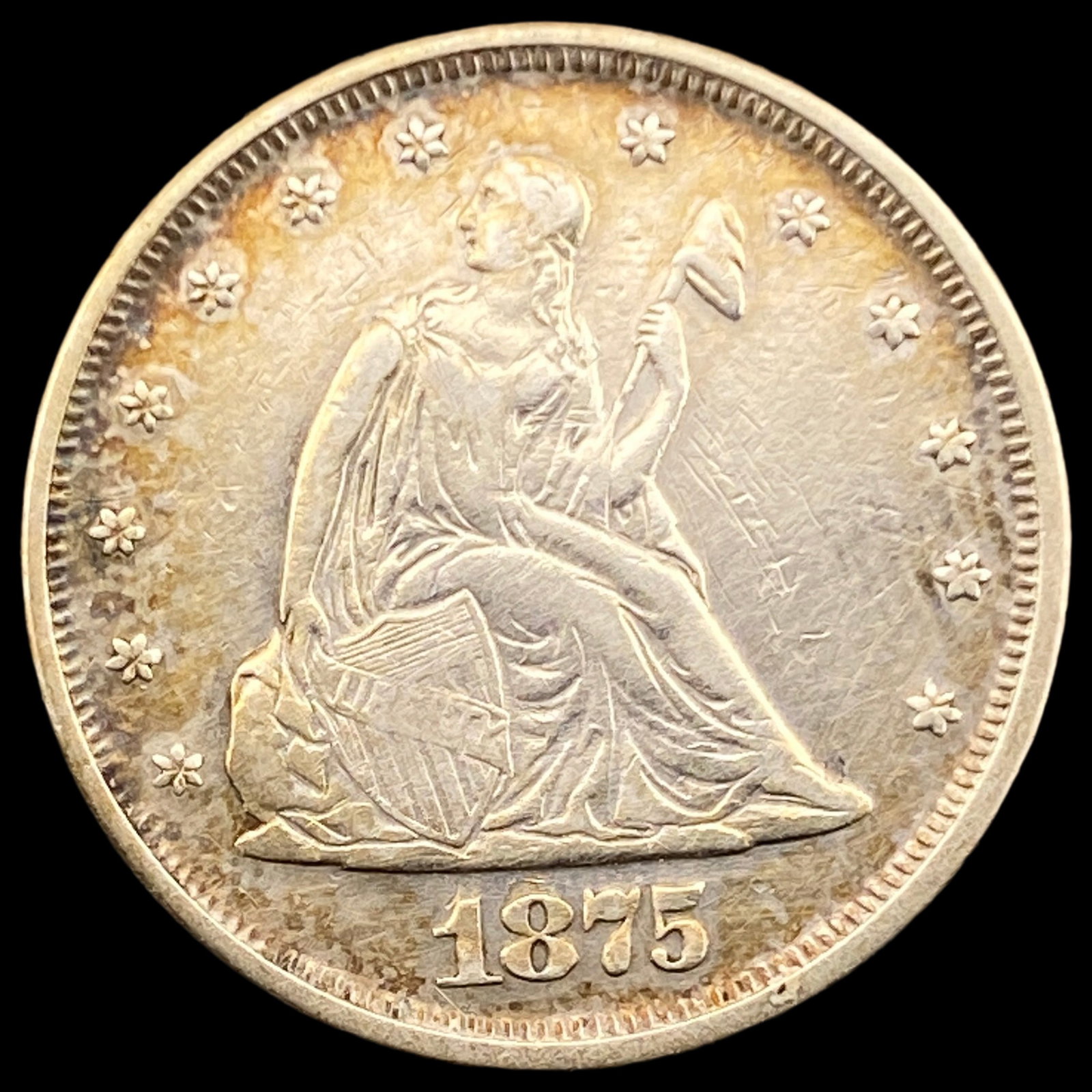 1875-S Silver Twenty Cents NEARLY UNCIRCULATED (1 of 2)