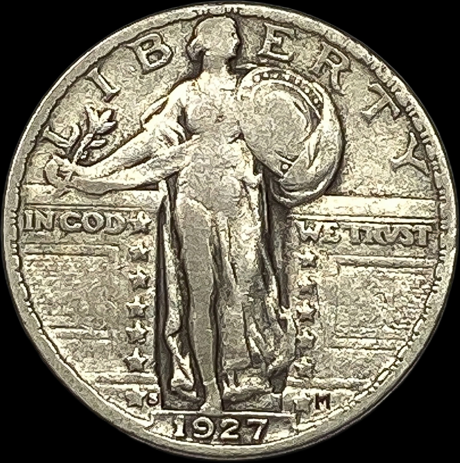 1927-S Standing Liberty Quarter LIGHTLY CIRCULATED: 1927-S Standing Liberty Quarter LIGHTLY CIRCULATED