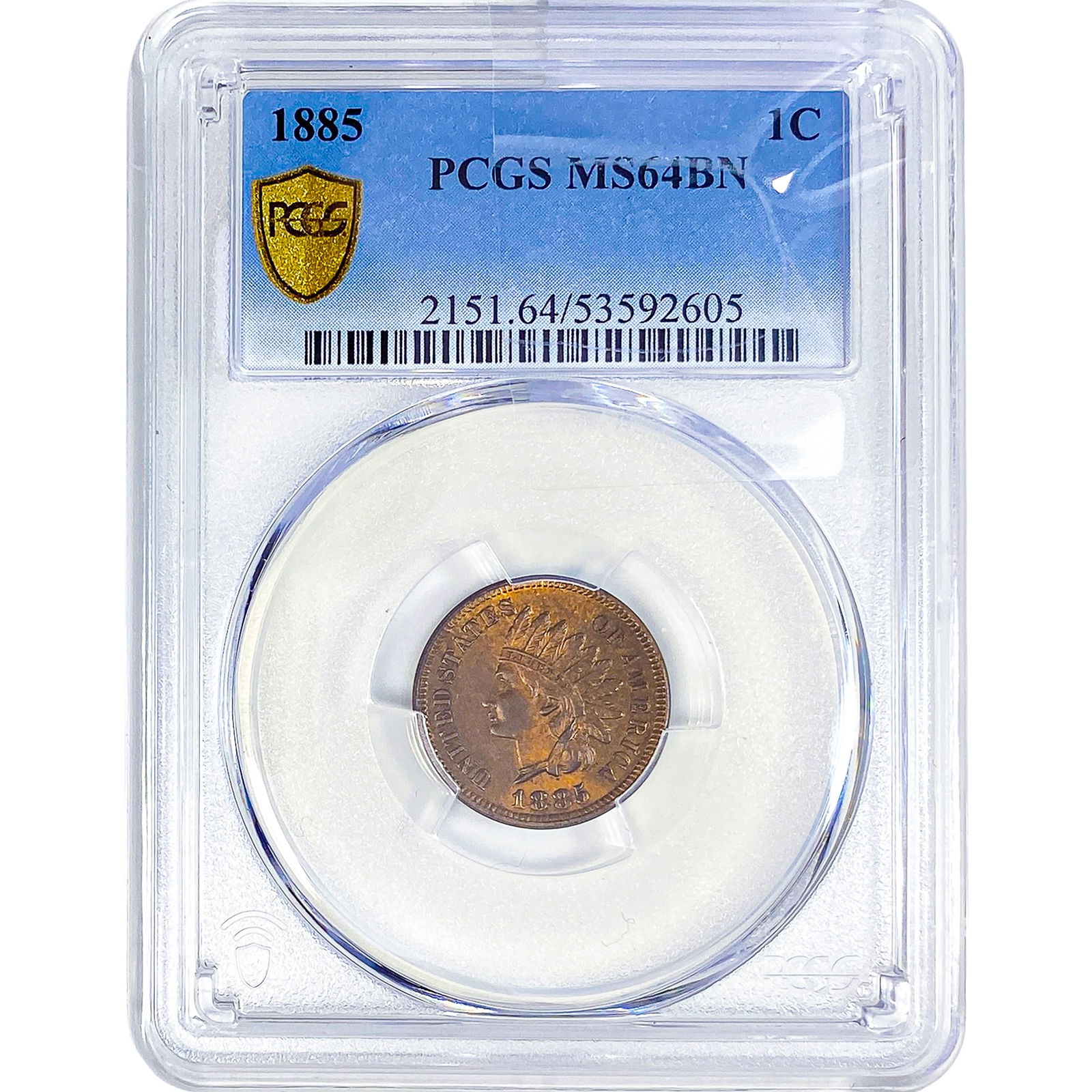 1885 Indian Head Cent PCGS MS64 BN: 1885 Indian Head Cent PCGS MS64 BN