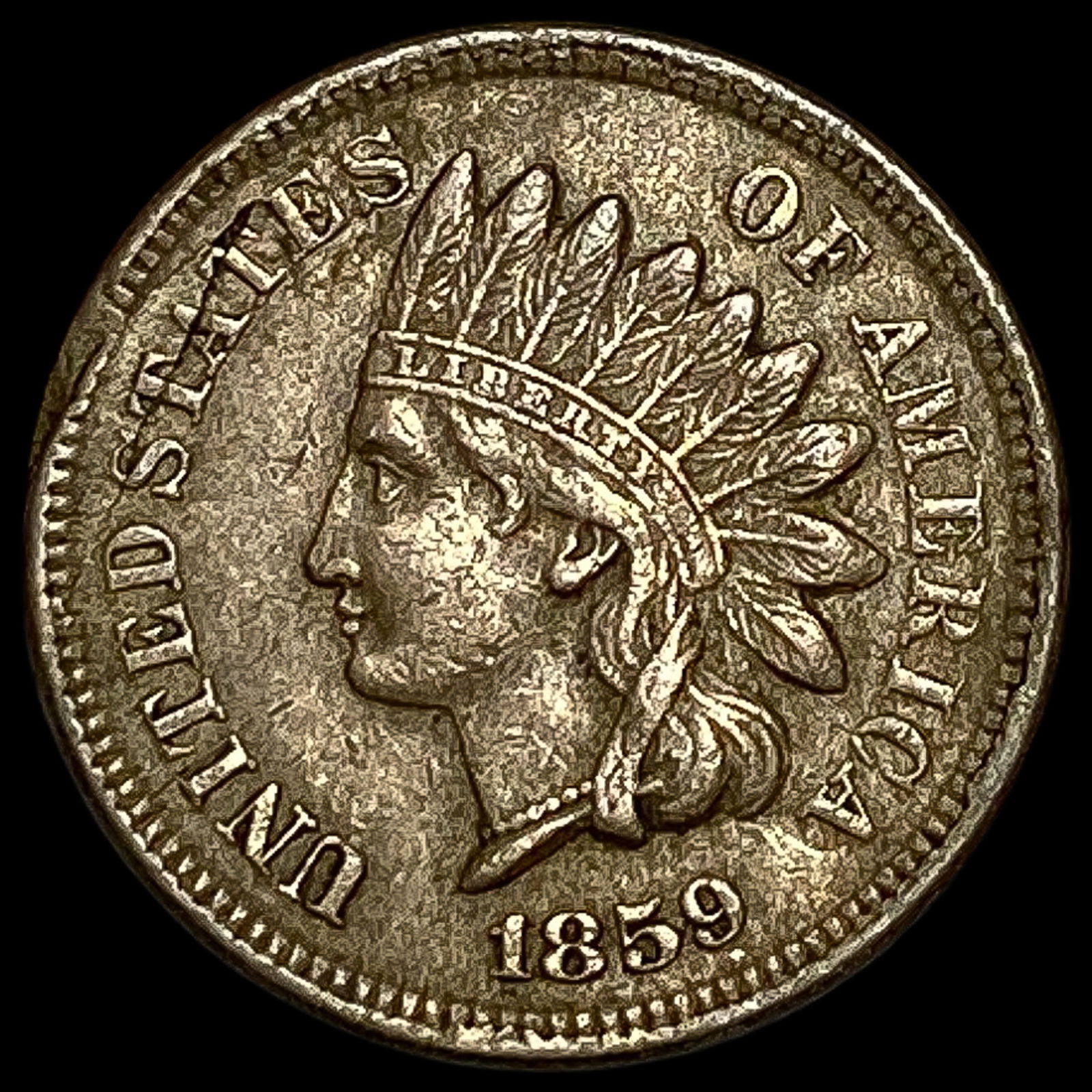 1859 Indian Head Cent CLOSELY UNCIRCULATED: 1859 Indian Head Cent CLOSELY UNCIRCULATED