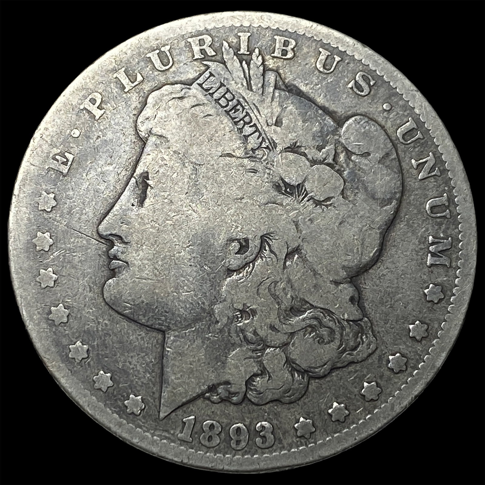 1893-CC Silver Morgan Dollar NICELY CIRCULATED: 1893-CC Silver Morgan Dollar NICELY CIRCULATED