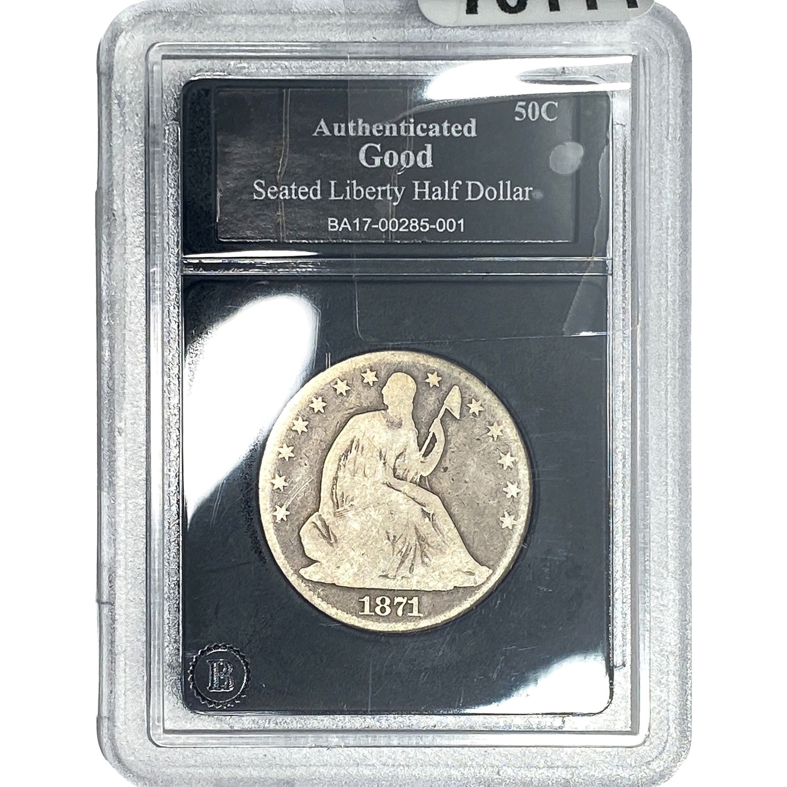 1871 Seated Liberty Half Dollar G: 1871 Seated Liberty Half Dollar G