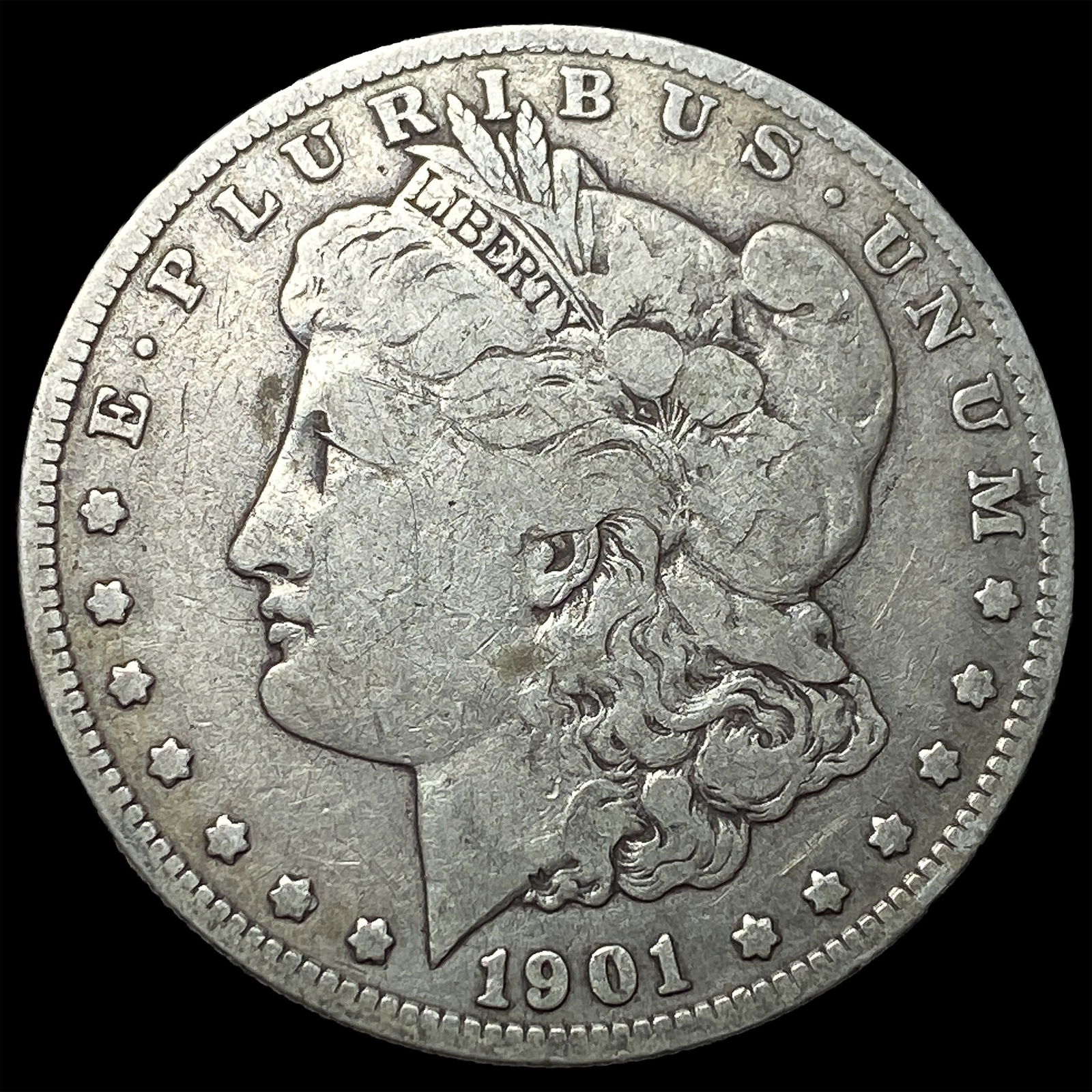 1901-S Silver Morgan Dollar LIGHTLY CIRCULATED: 1901-S Silver Morgan Dollar LIGHTLY CIRCULATED