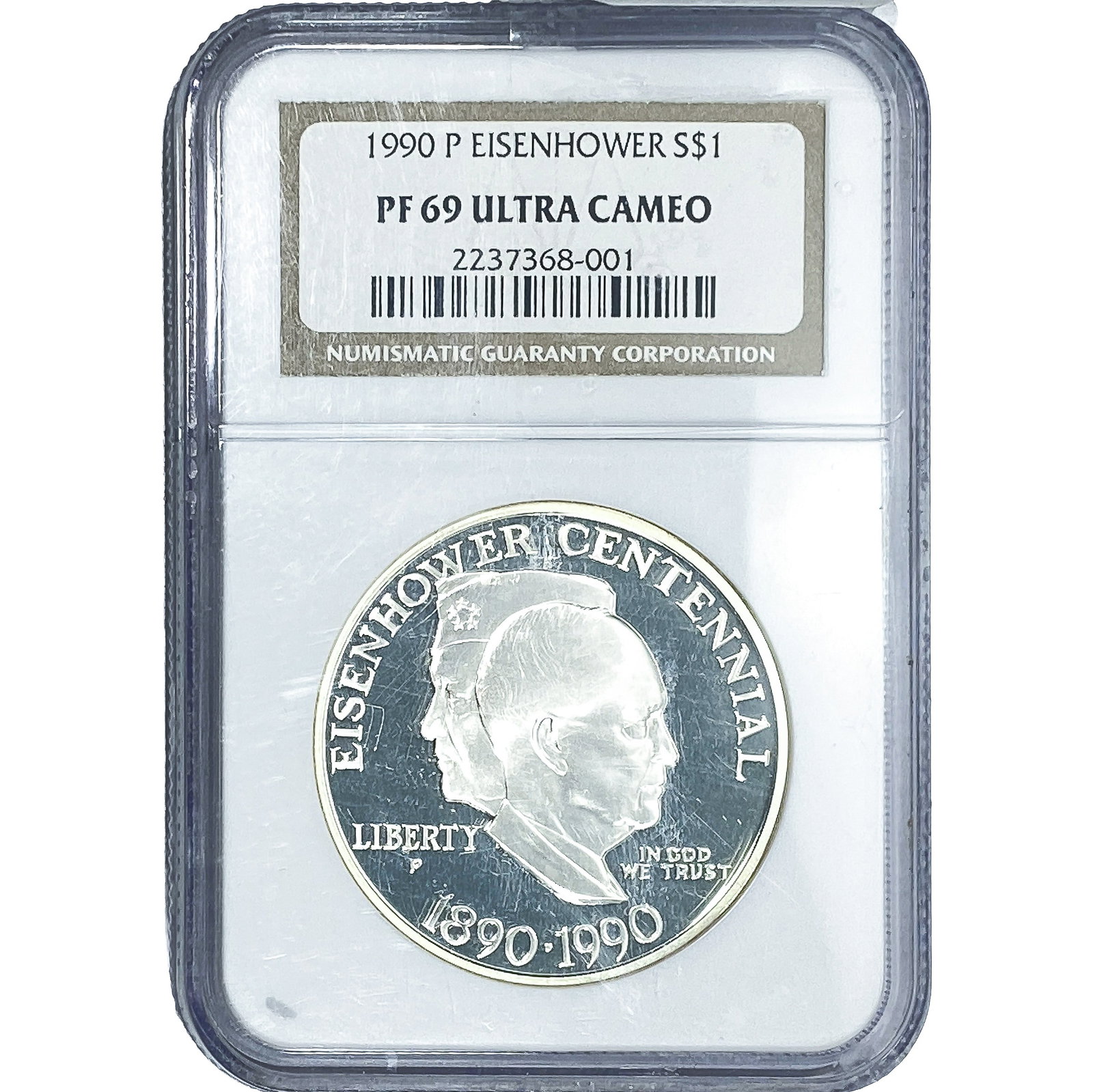 1990 $1 Sliver Eisenhower NGC PF69 Ultra Cameo (1 of 2)