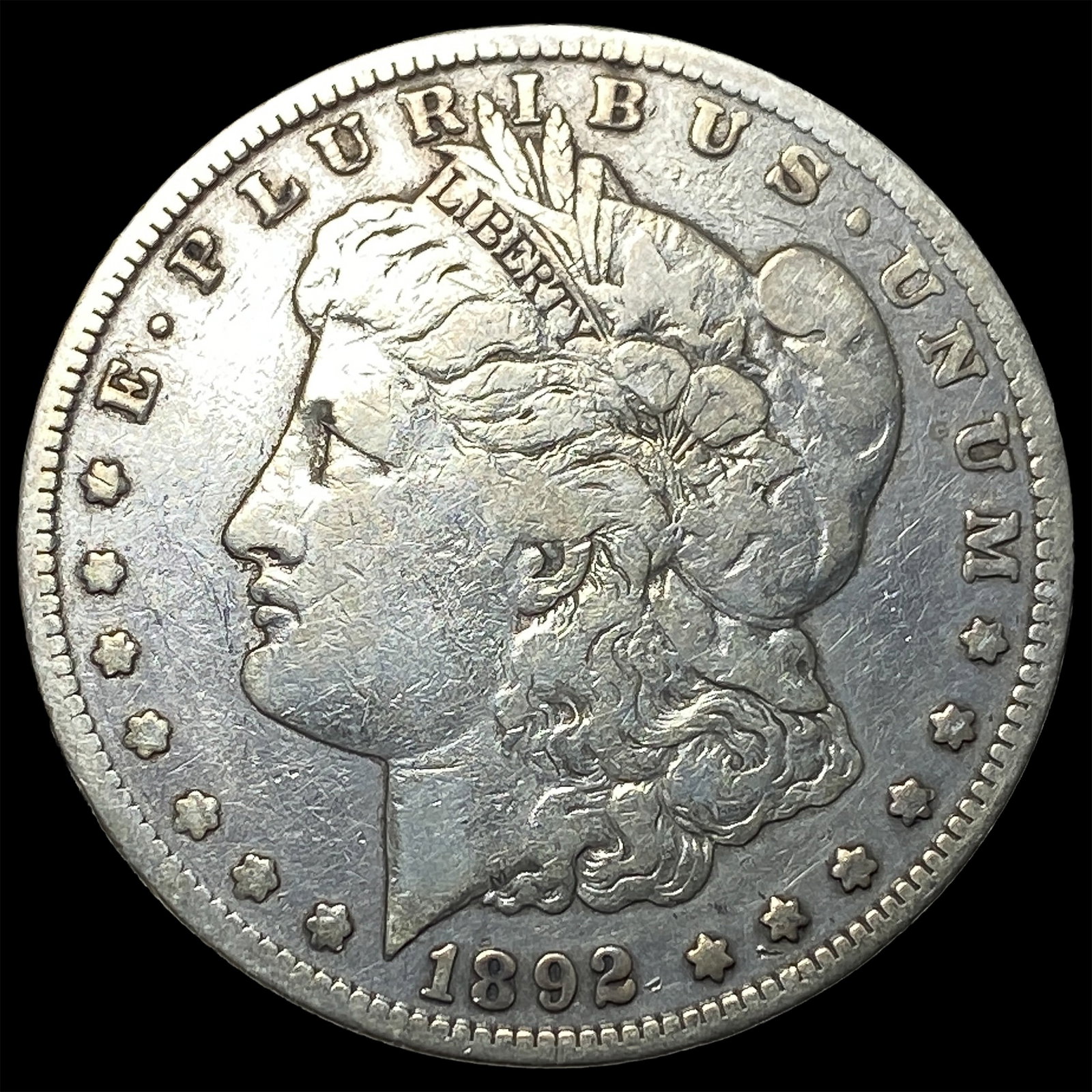 1892-S Silver Morgan Dollar LIGHTLY CIRCULATED: 1892-S Silver Morgan Dollar LIGHTLY CIRCULATED