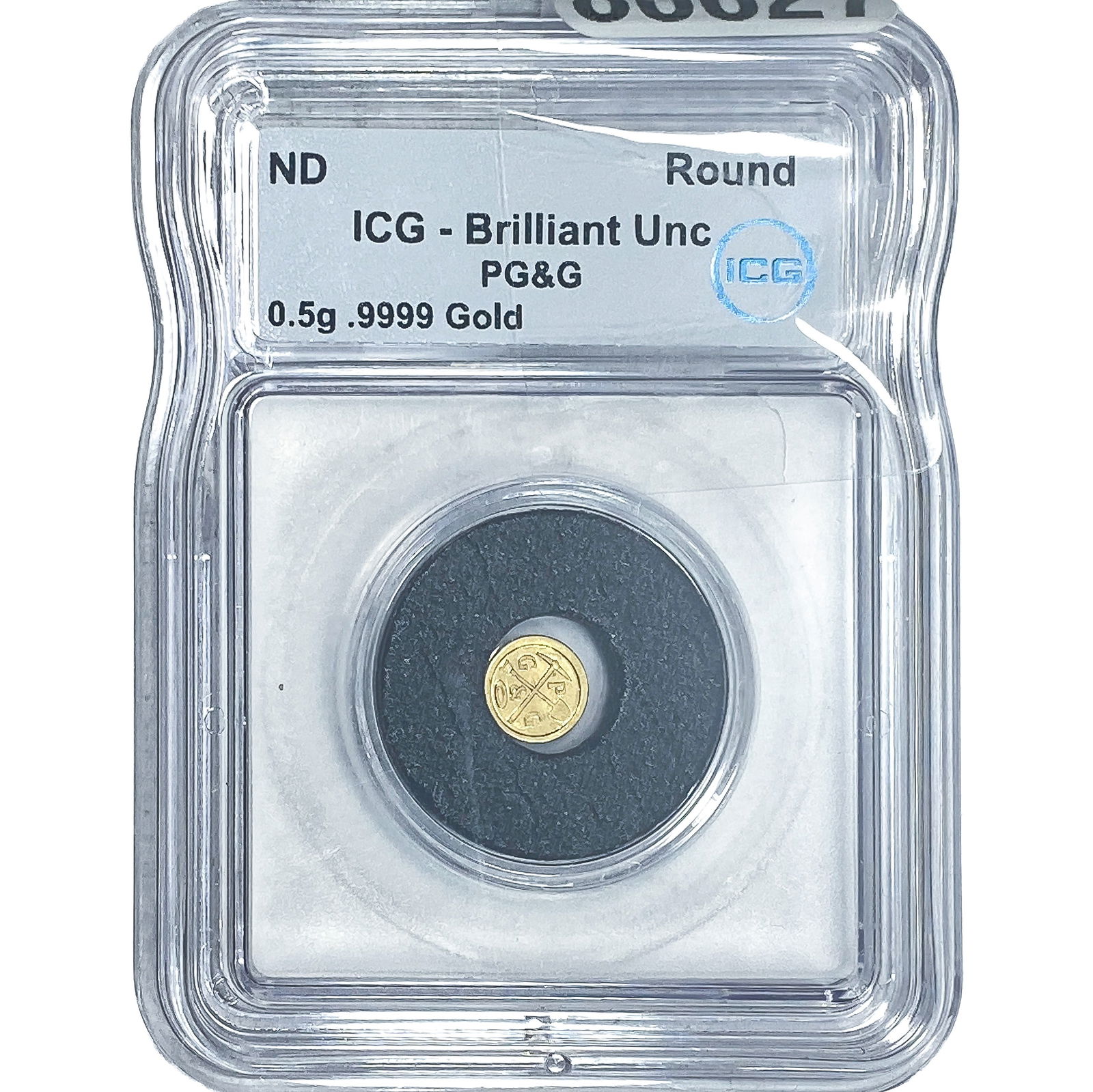 Gold Round Brilliant Unc PG&G 0.5g ICG: Gold Round Brilliant Unc PG&G 0.5g ICG