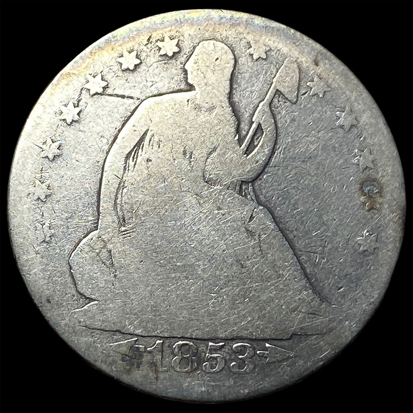 1853 Arrows Seated Liberty Half Dollar NICELY CIRCULATED: 1853 Arrows Seated Liberty Half Dollar NICELY CIRCULATED