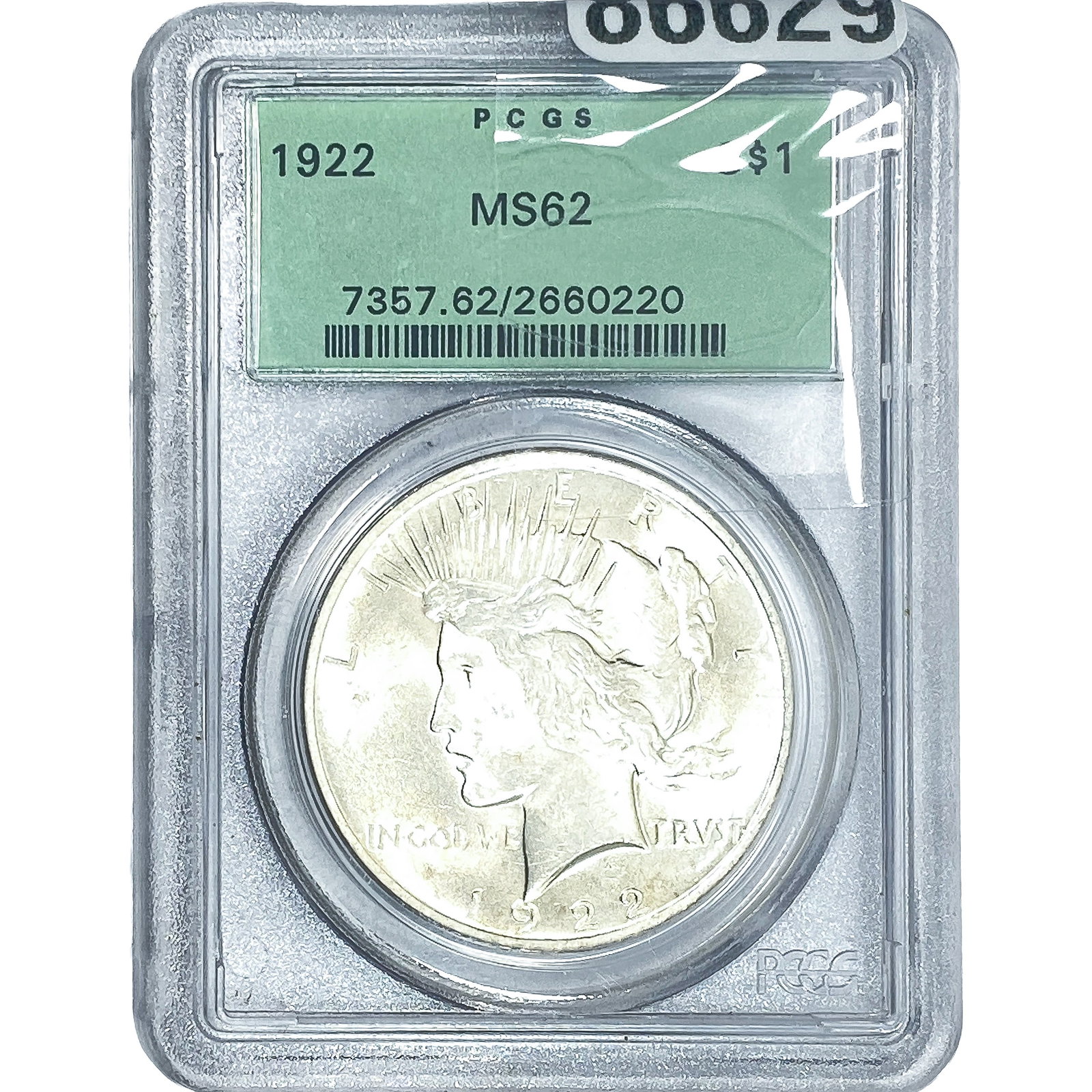 1922 Silver Peace Dollar PCGS MS62 (1 of 2)