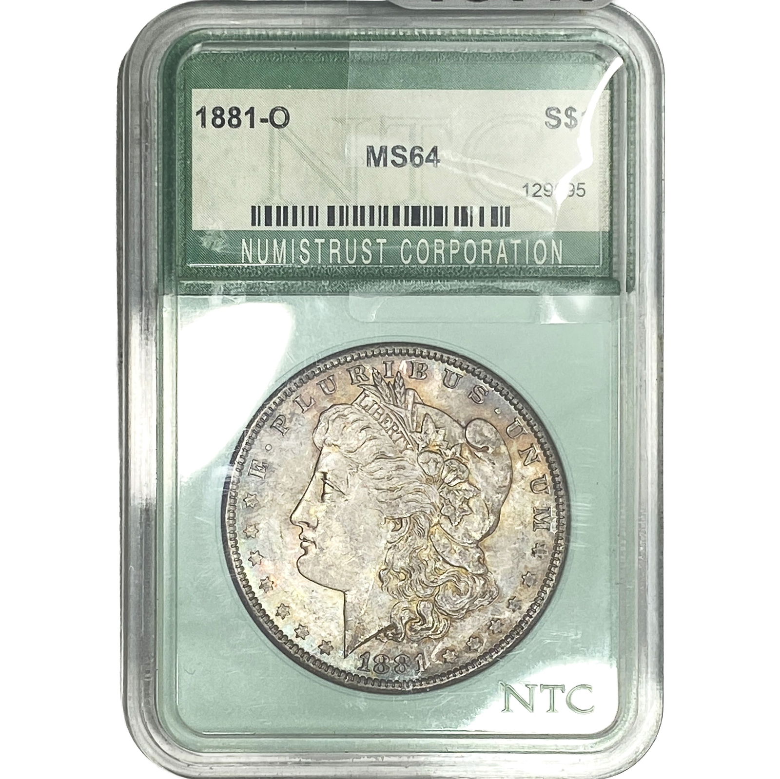 1881-O Morgan Silver Dollar NTC MS64: 1881-O Morgan Silver Dollar NTC MS64