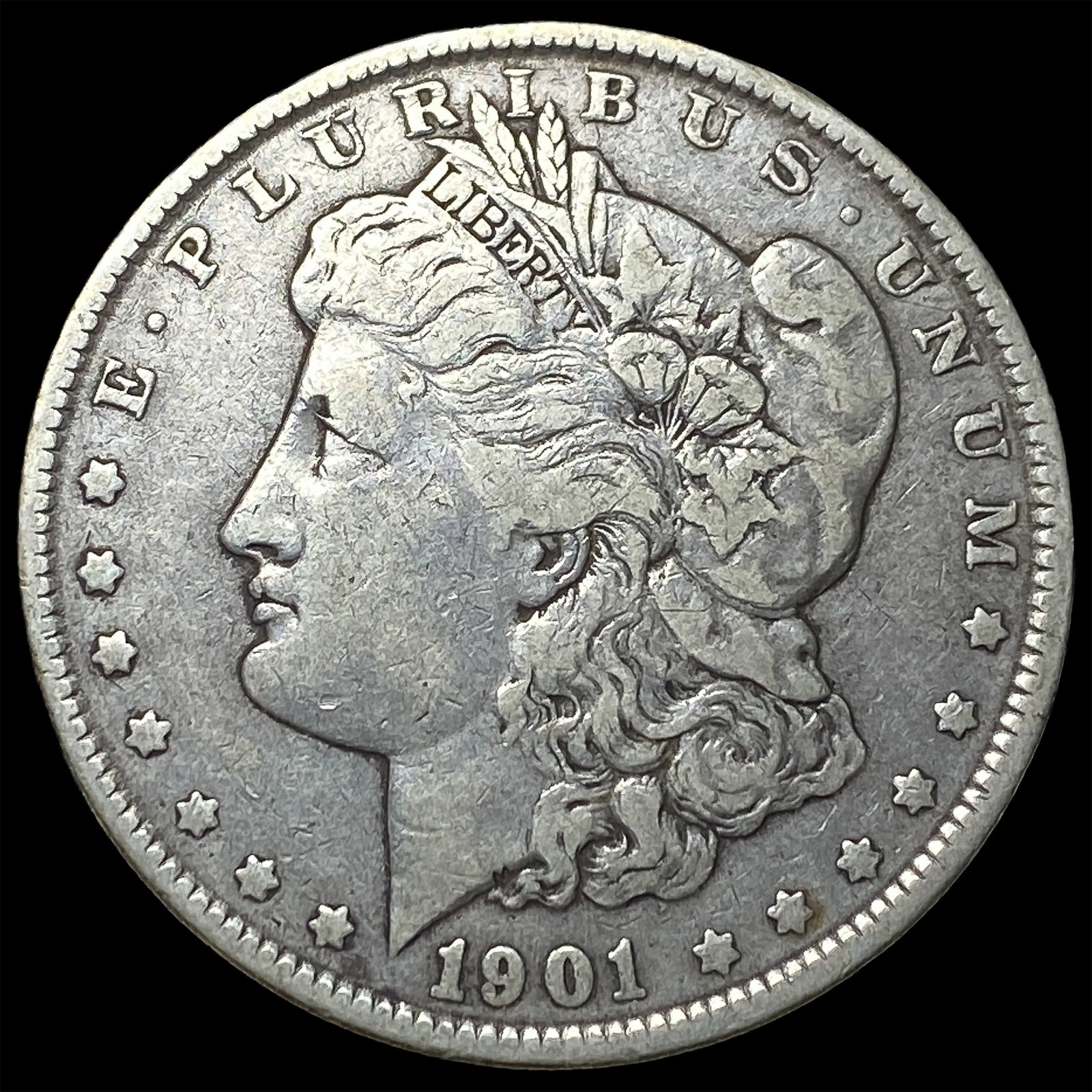 1901 Silver Morgan Dollar ABOUT UNCIRCULATED: 1901 Silver Morgan Dollar ABOUT UNCIRCULATED