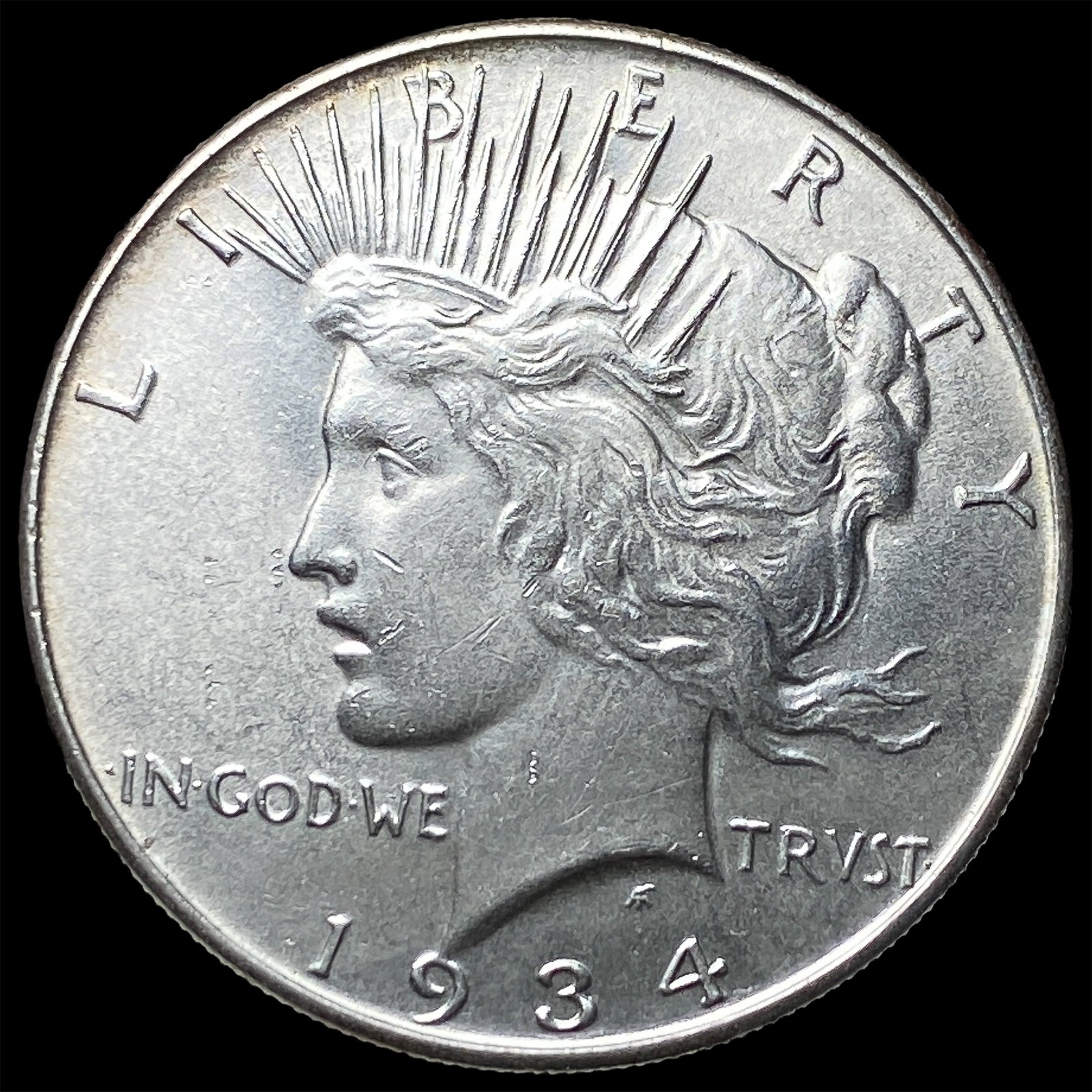 1934 Silver Peace Dollar CLOSELY UNCIRCULATED: 1934 Silver Peace Dollar CLOSELY UNCIRCULATED
