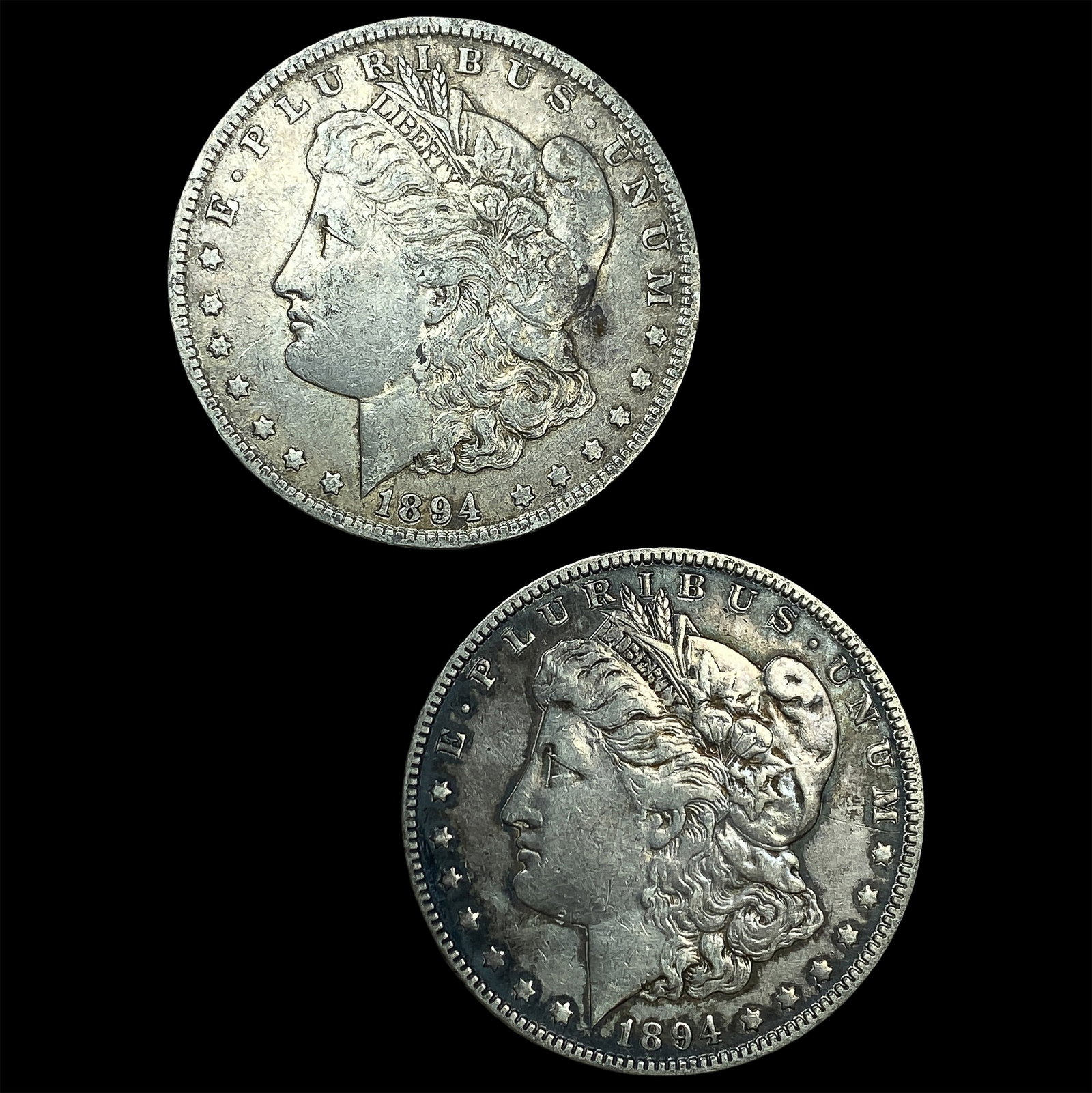 [2]1894-O Silver Morgan Dollars NEARLY UNCIRCULATED: [2]1894-O Silver Morgan Dollars NEARLY UNCIRCULATED