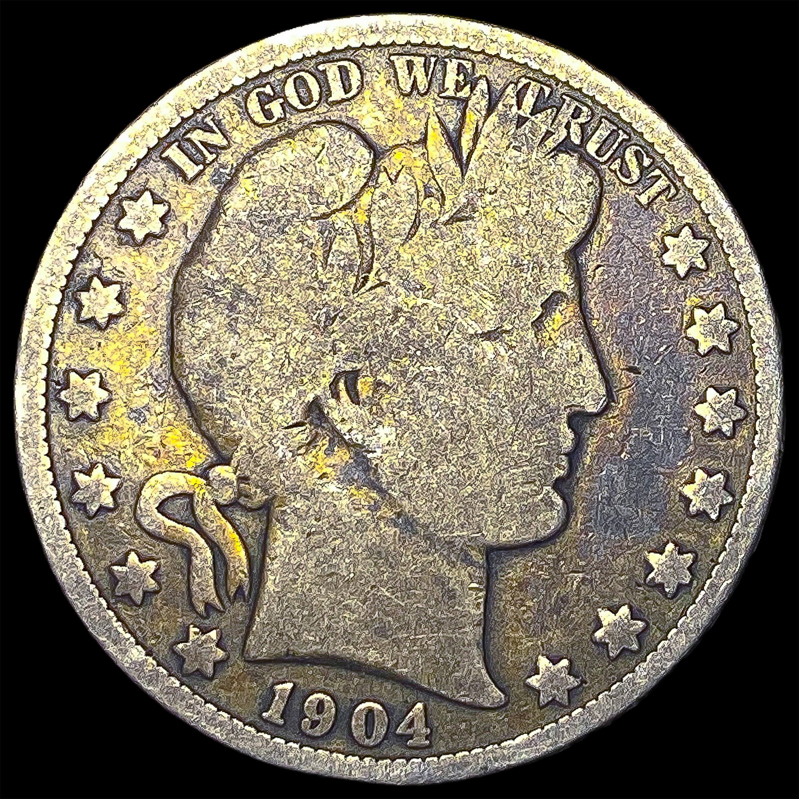 1904-S Silver Barber Half Dollar NICELY CIRCULATED (1 of 2)