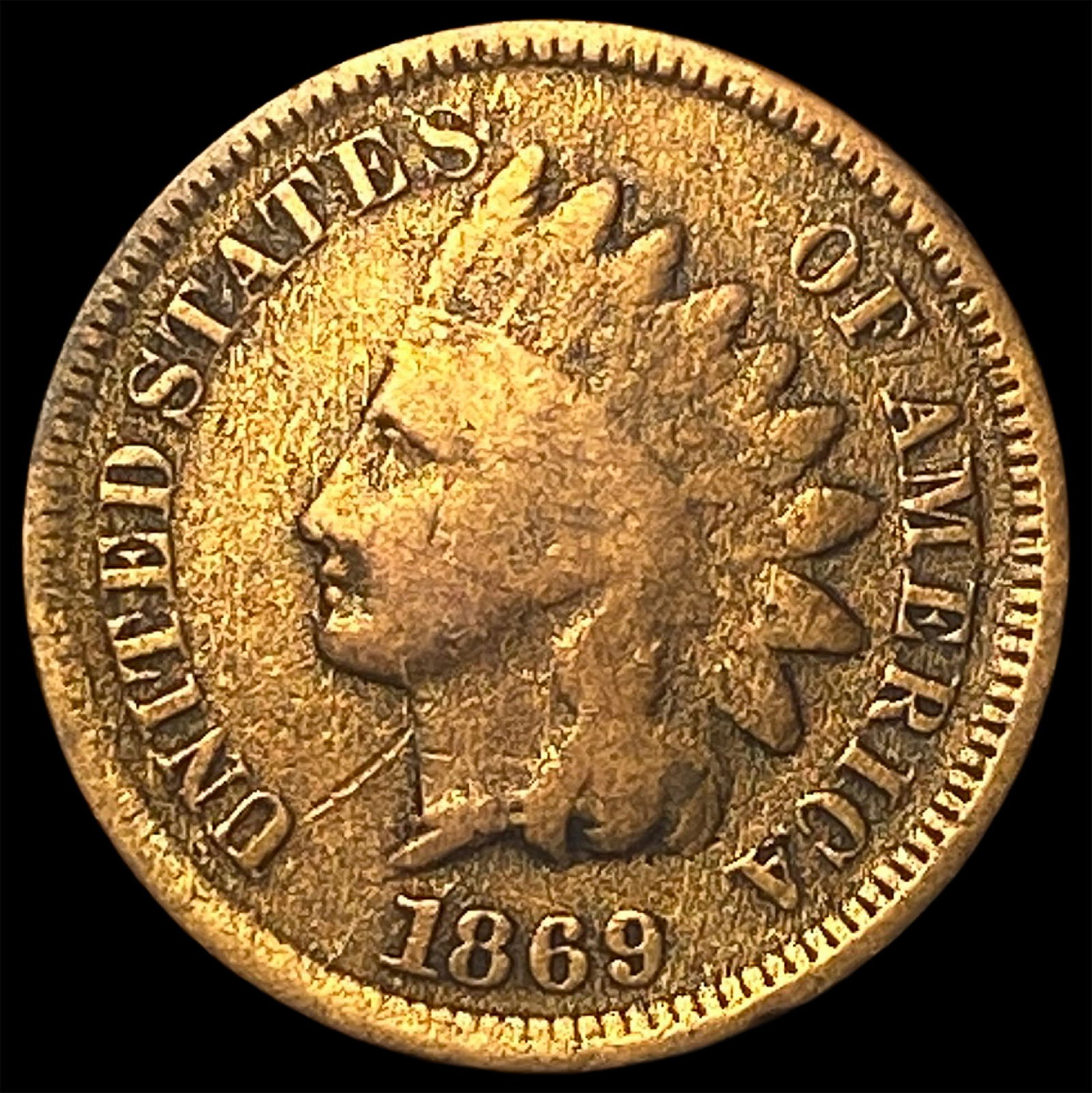 1869 Indian Head Cent LIGHTLY CIRCULATED: 1869 Indian Head Cent LIGHTLY CIRCULATED