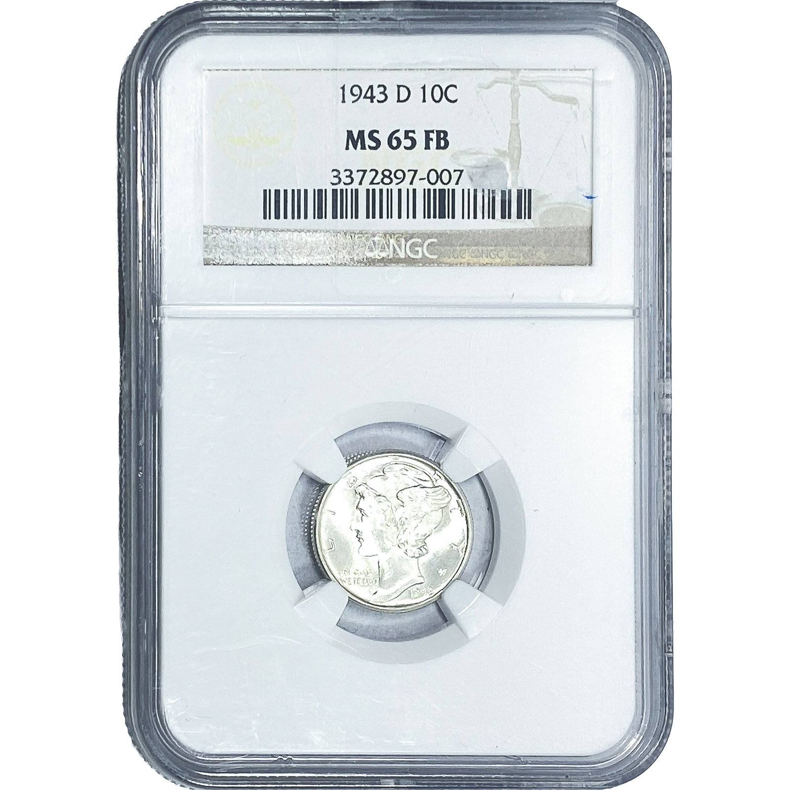 1943-D Mercury Silver Dime NGC MS65 FB (1 of 2)