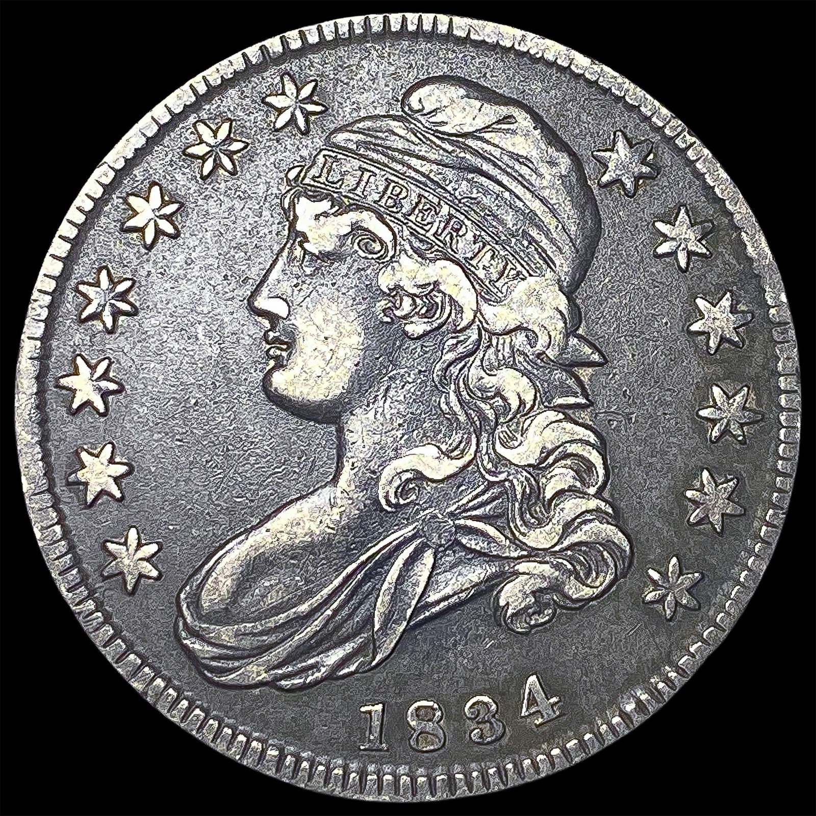 1834 Silver Capped Bust Half Dollar NEARLY UNCIRCULATED (1 of 2)