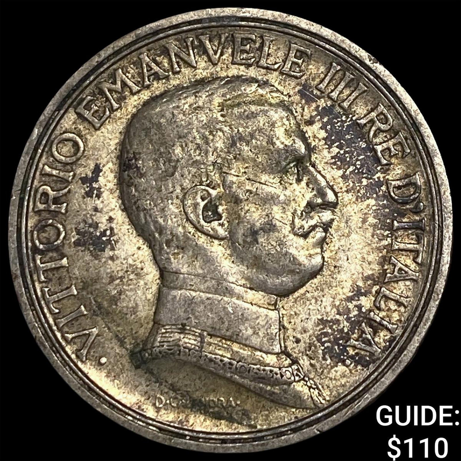 1914 Italy Silver 2 Lire NEARLY UNCIRCULATED (1 of 2)