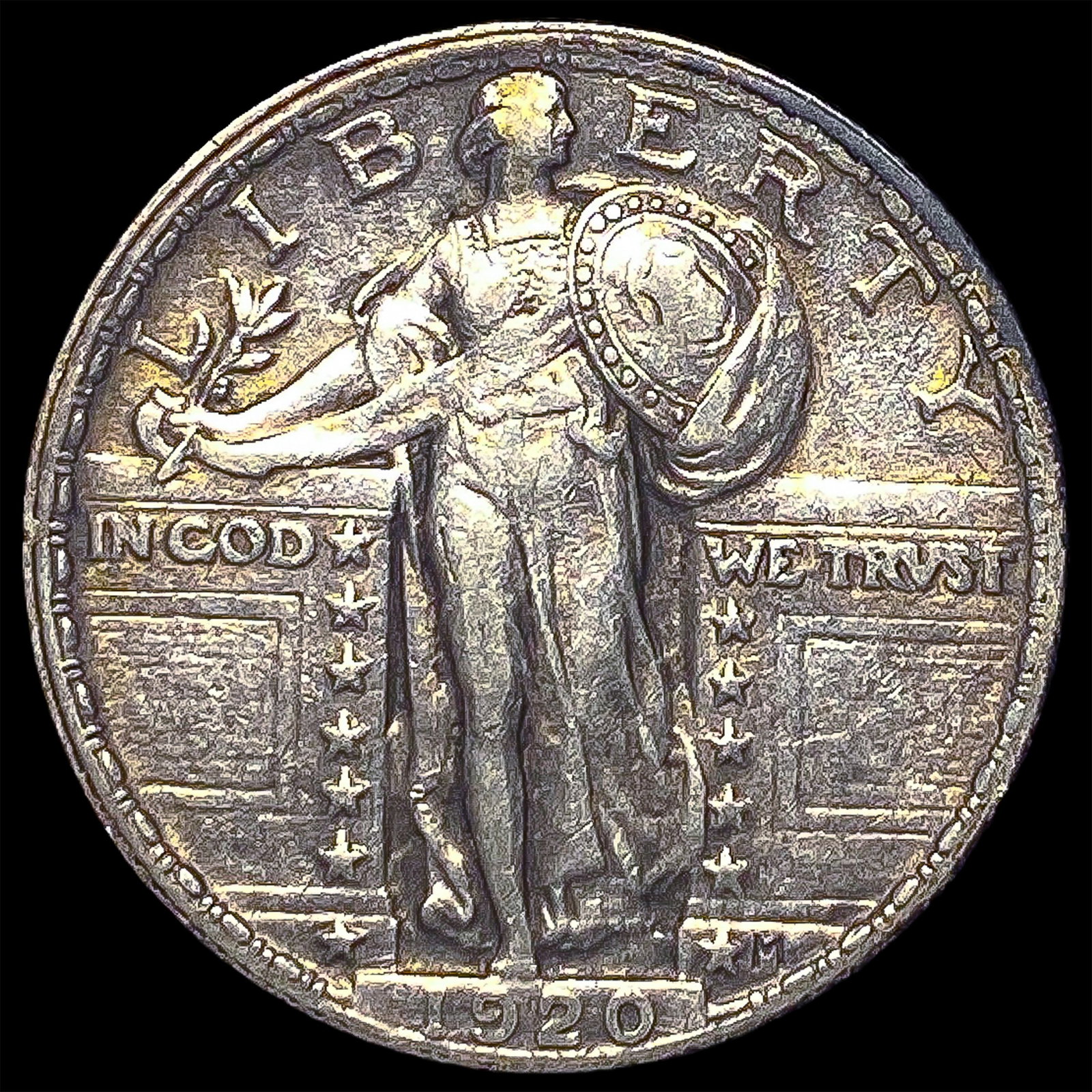 1920 Silver Standing Liberty Quarter CLOSELY UNCIRCULATED (1 of 2)