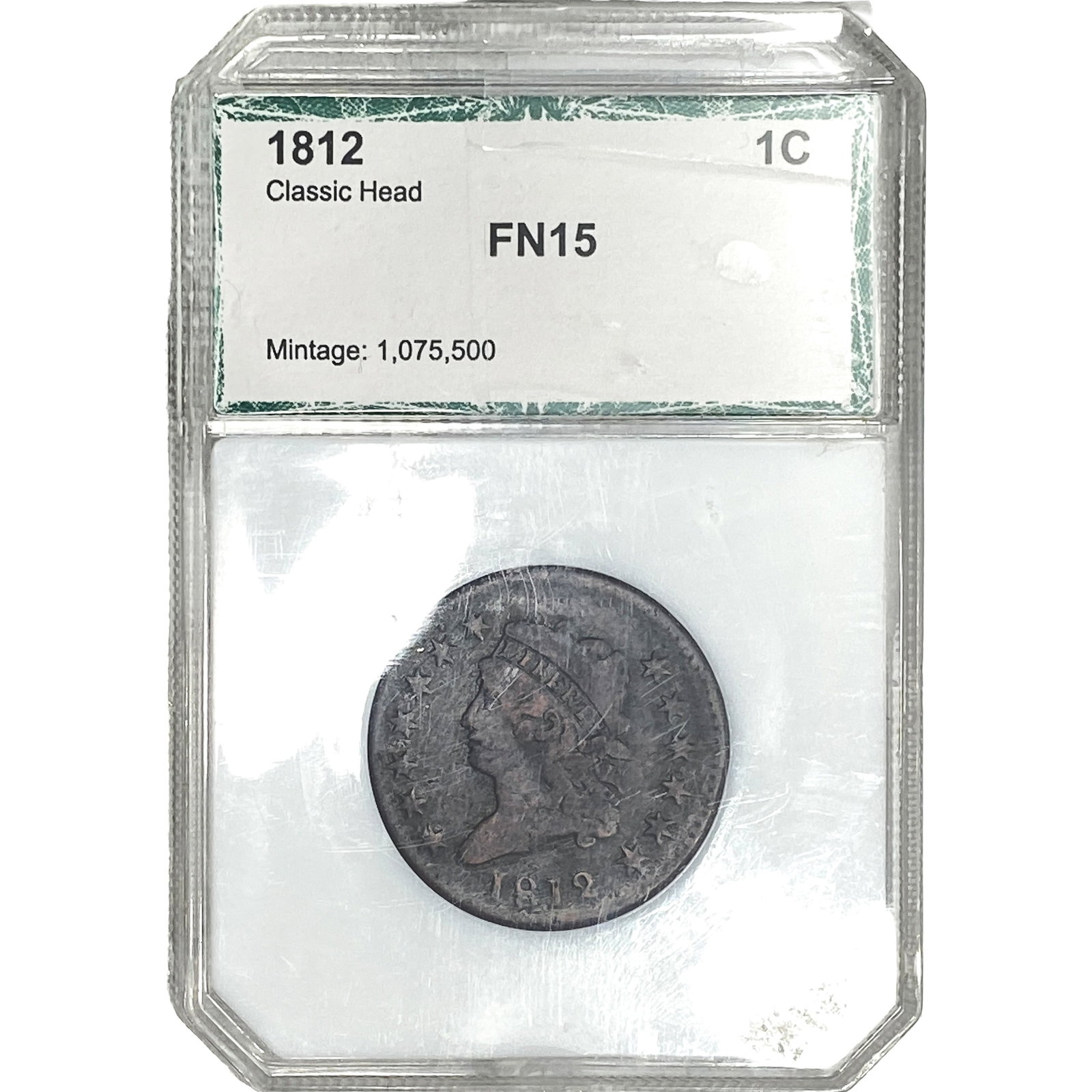 1812 Classic Head Large Cent PCI FN15 (1 of 2)